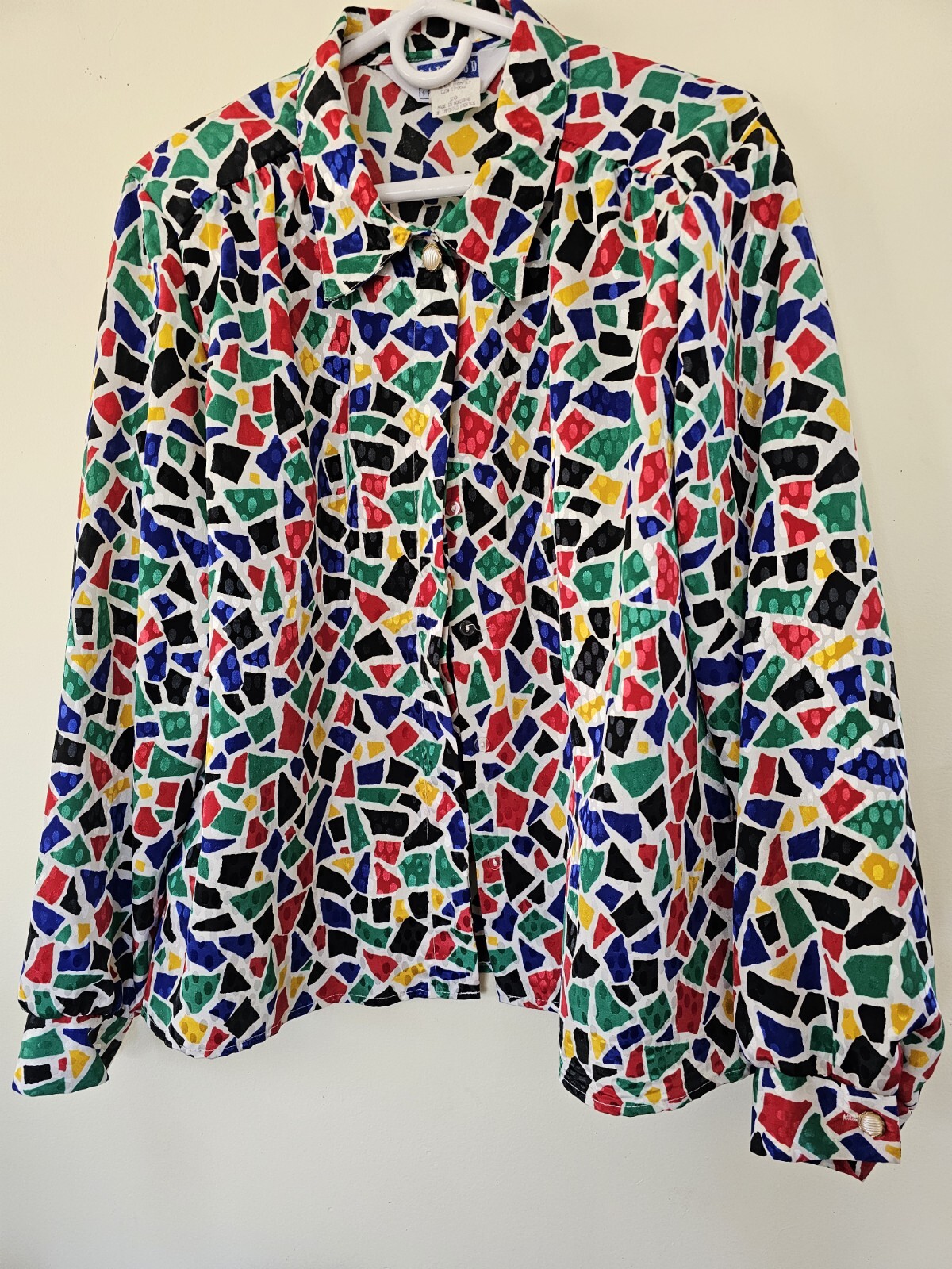 Vtg Cape Cod Sportswear Woman’s Colorful Blouse 1980s Sz 20 Button Down