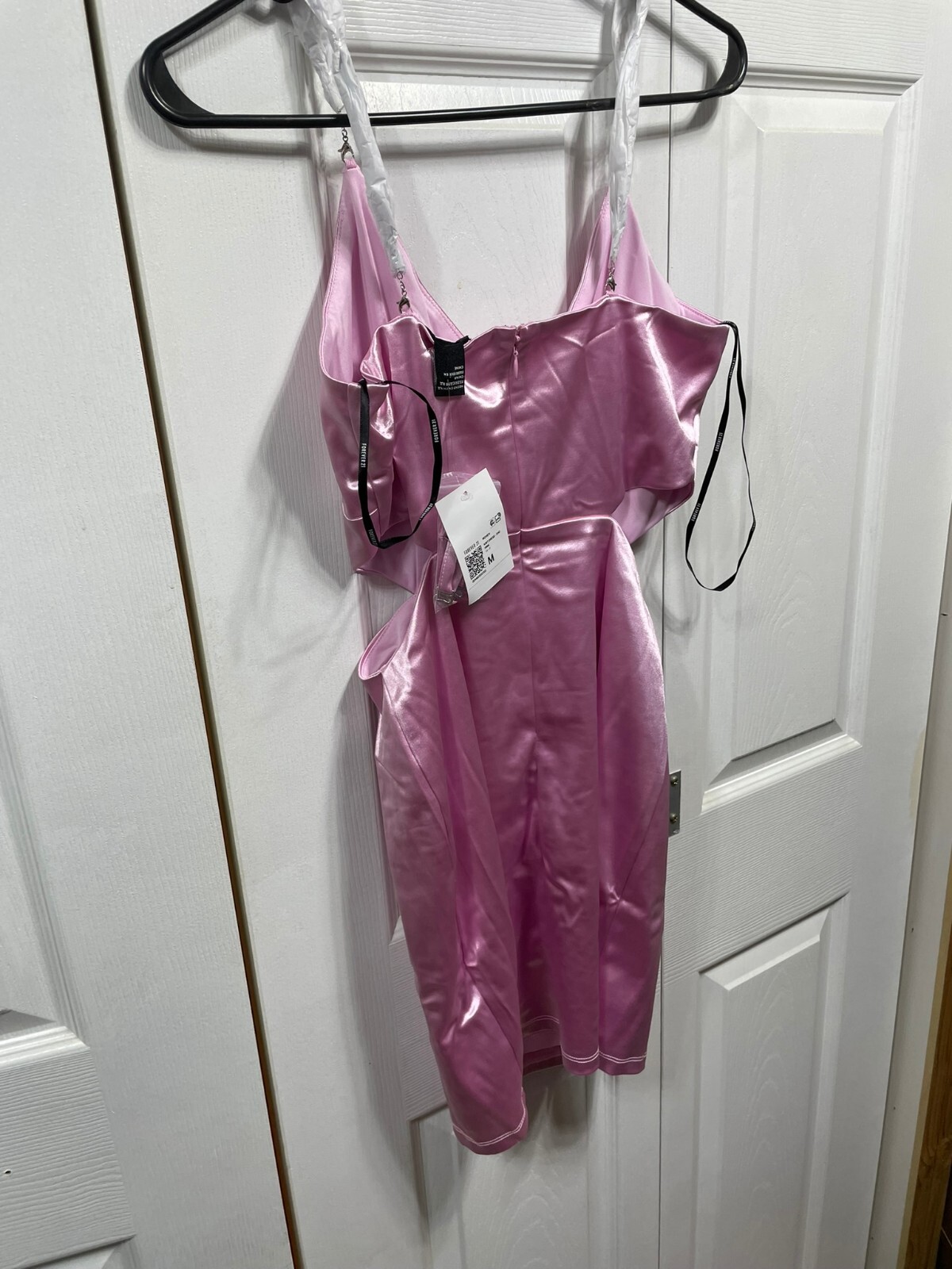 NWT M VINTAGE SATIN NYLON SECOND SKIN BODYSUIT MINI DRESS BODY CON EVENING