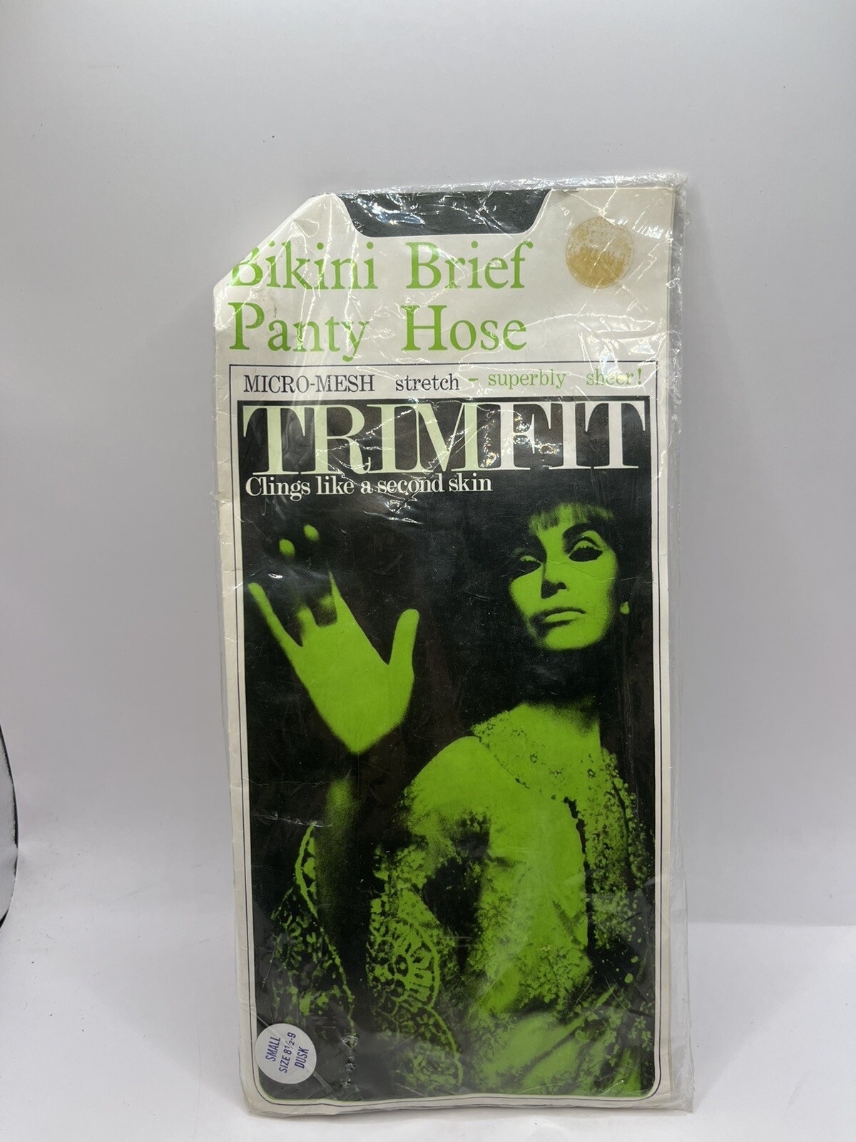 Vintage TWIGGY Trimfit Bikini Pantyhose Stockings Dusk Size 8.5 – 9 Mod MCM NOS