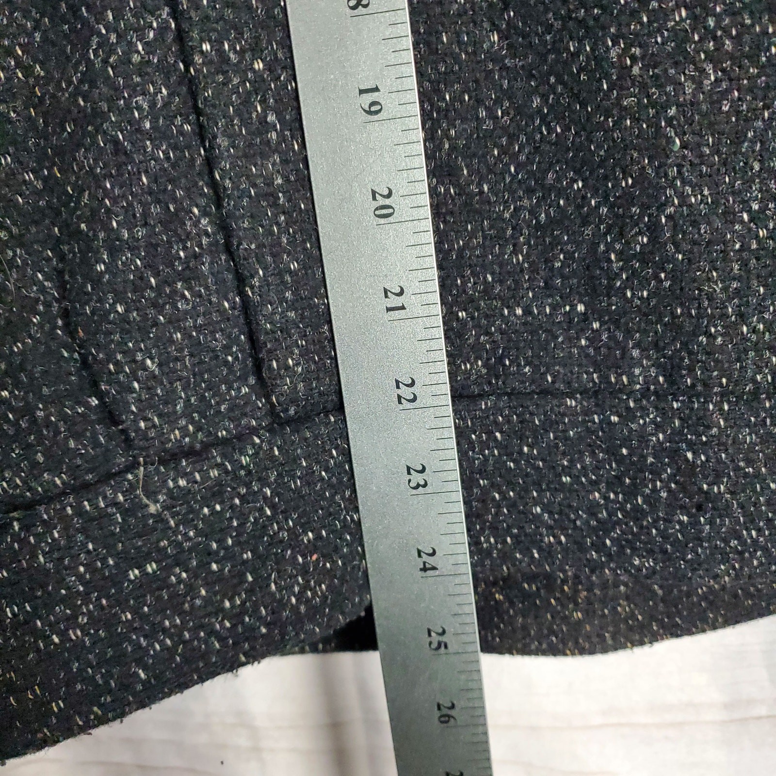 Vintage 80s Wool Leather Speckled Black Button Bomber Jacket Coat Size Medium