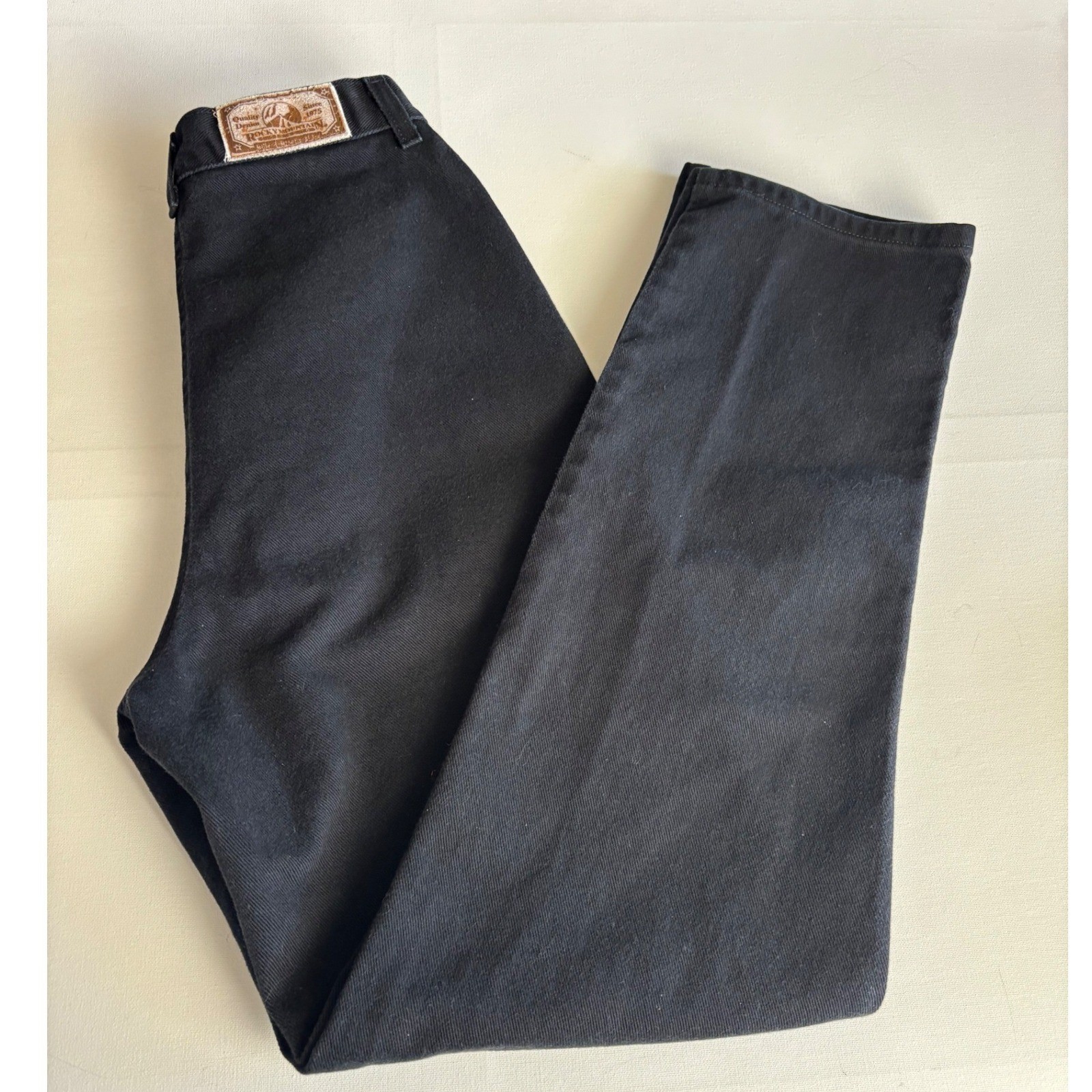 Vintage Rocky Mountain Western Jeans Black Yoke Front USA Made Womens 9/10 26×32