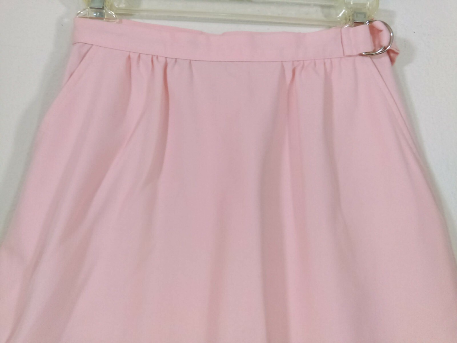 Vintage Lombardi inc Sportswear Skirt Small Pink Wrap Around D-Ring Belt Pockets