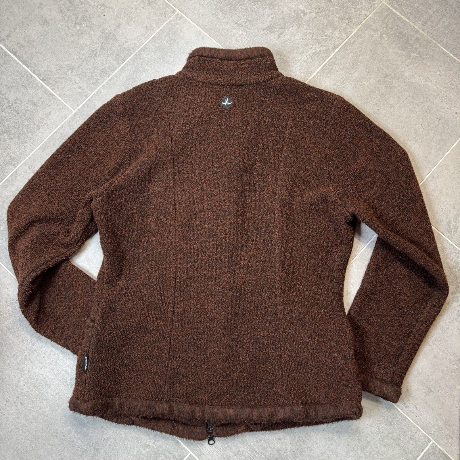 Prana Women’s Sherpa Fleece Jacket Maroon Full Zip L Vintage Made in USA