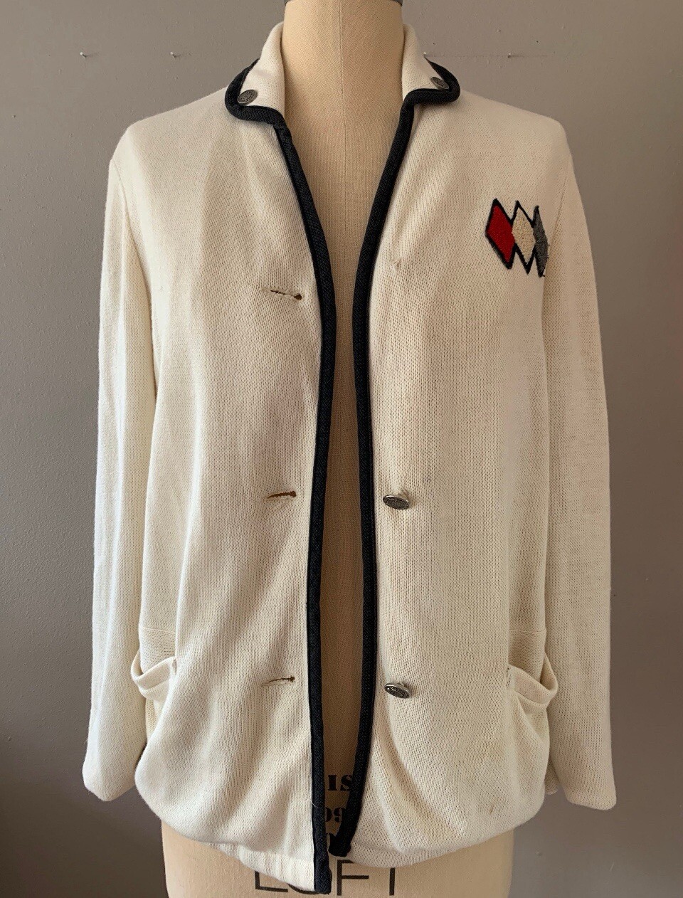 Vintage White Bear of St. Paul Cardigan Size Small Medium