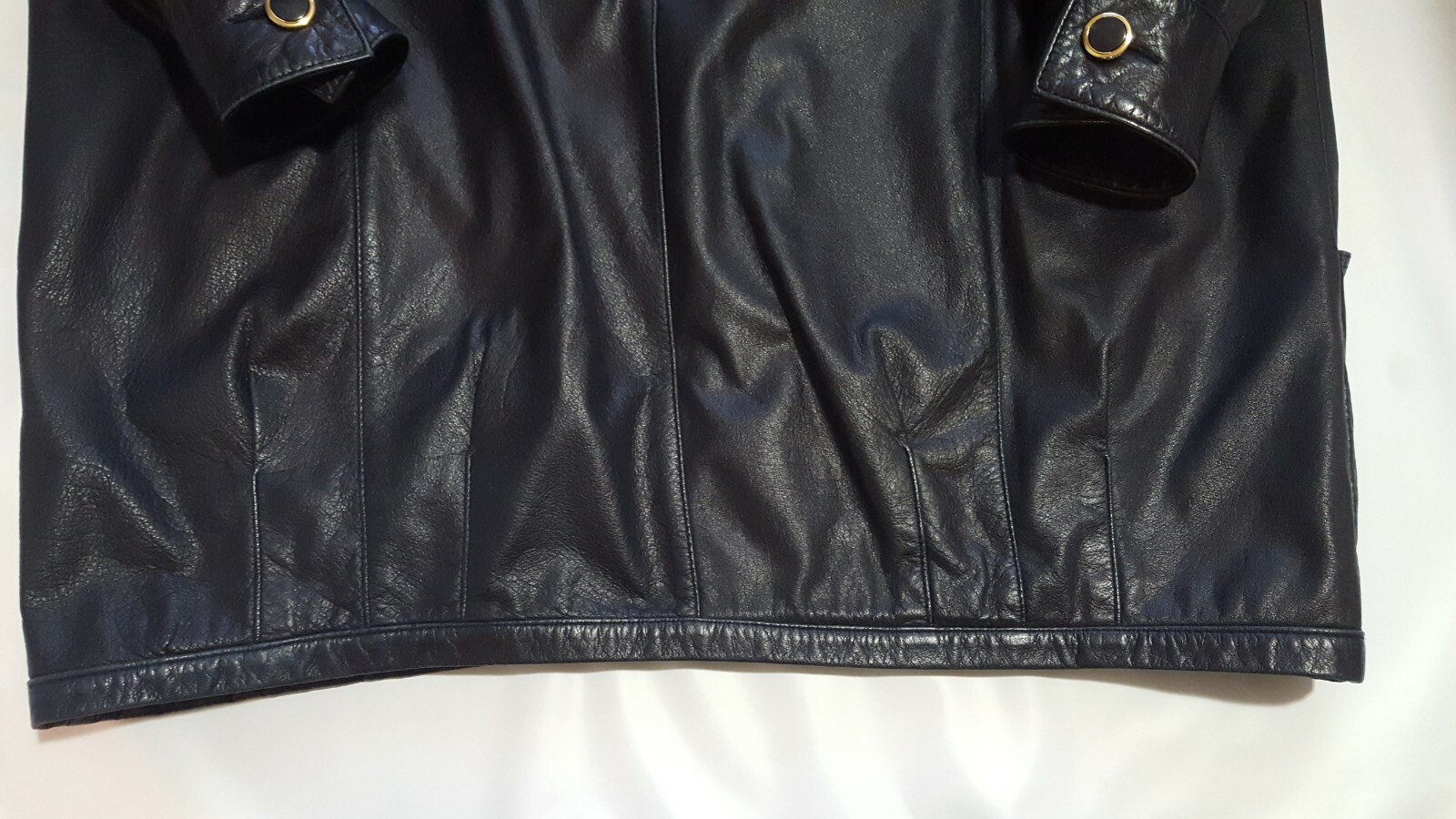 Pelle New York Milano 100% Soft Leather Womens Mid Length Coat