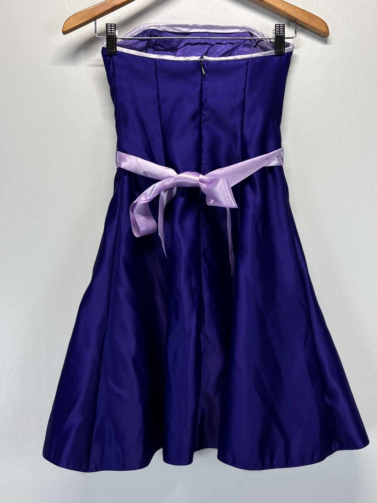 Vtg Gunne Sax- Jessica McClintock Dress Amethyst Purple Holiday Sz 3 Strapless