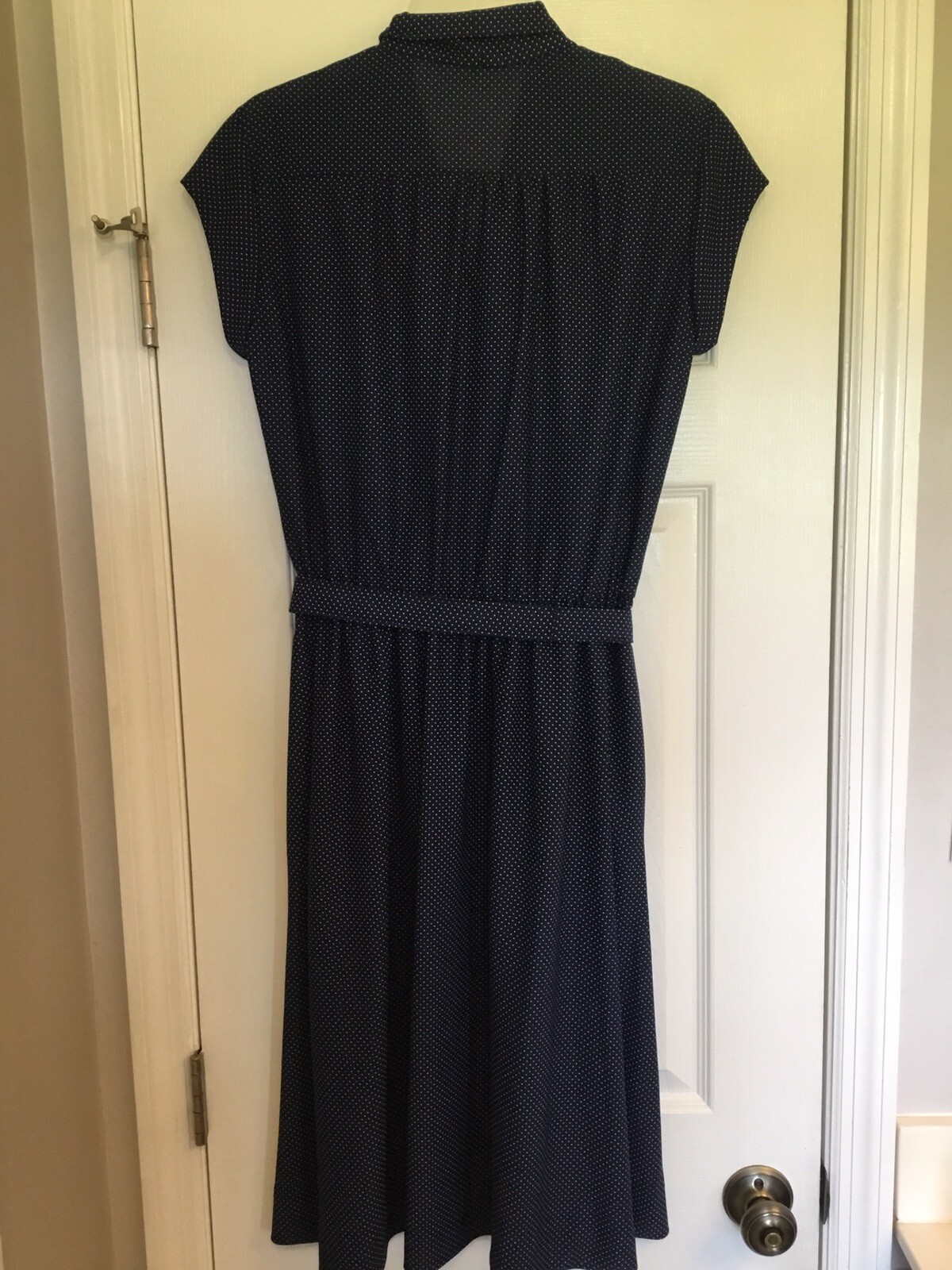 Vintage Polyester Unbranded Handmade Navy Dress/Costume Size Small with Belt