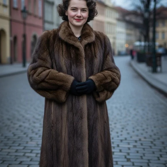 Vintage Brown Mink Fur Coat EU 40 (US M)