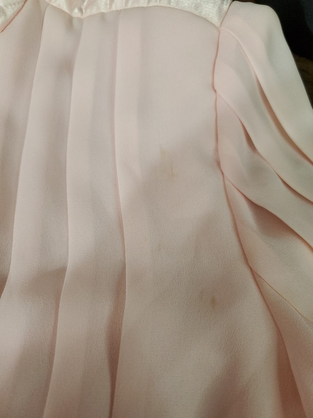 Vintage 60s 70d Liz Petites Dress Women’s Size 10 Pleated Pastel Pink Read