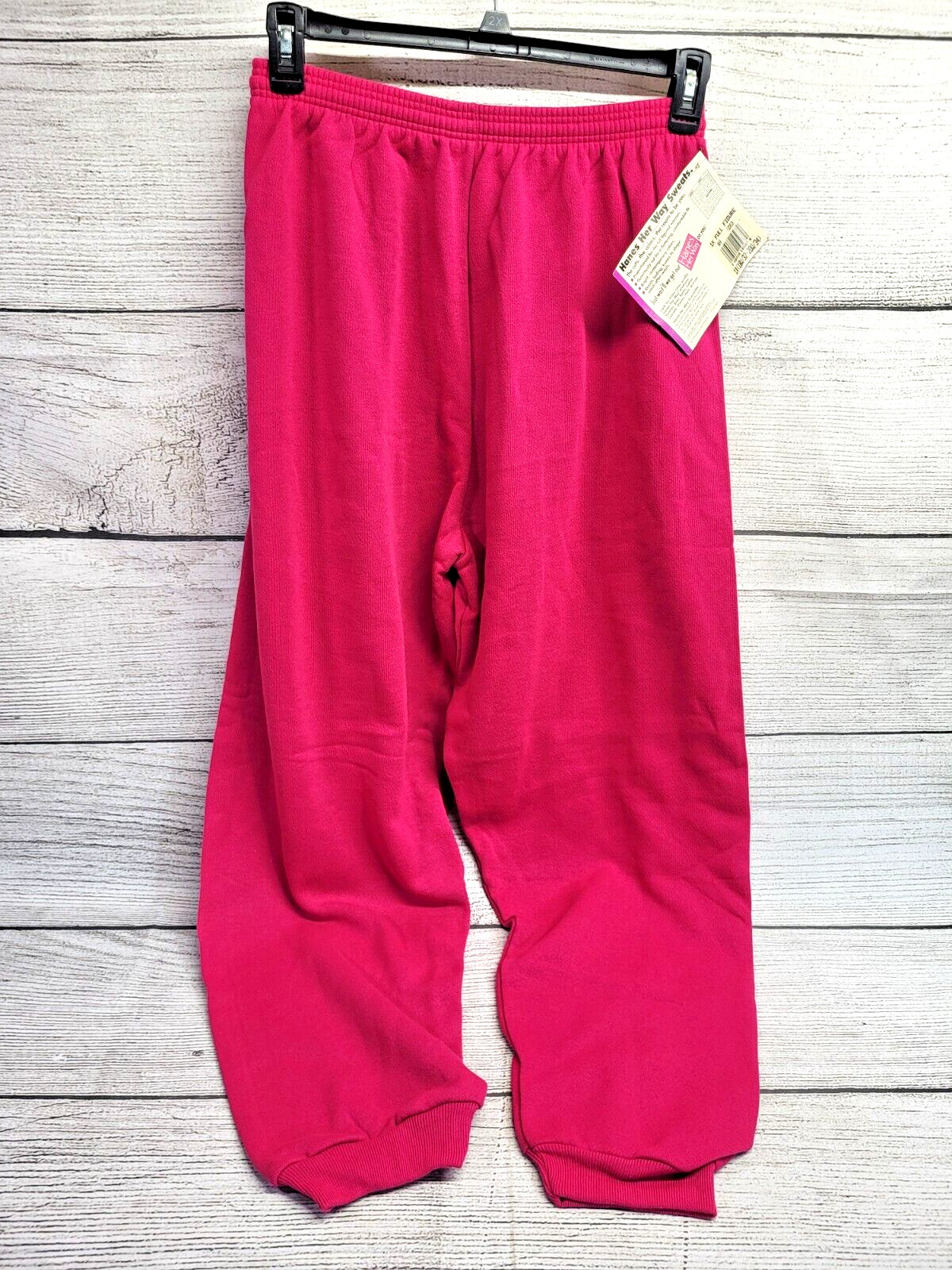 Vintage 1993 Hanes Her Way Roomy Joggers Pink Sweatpants Women’s Size 1X NEW NO