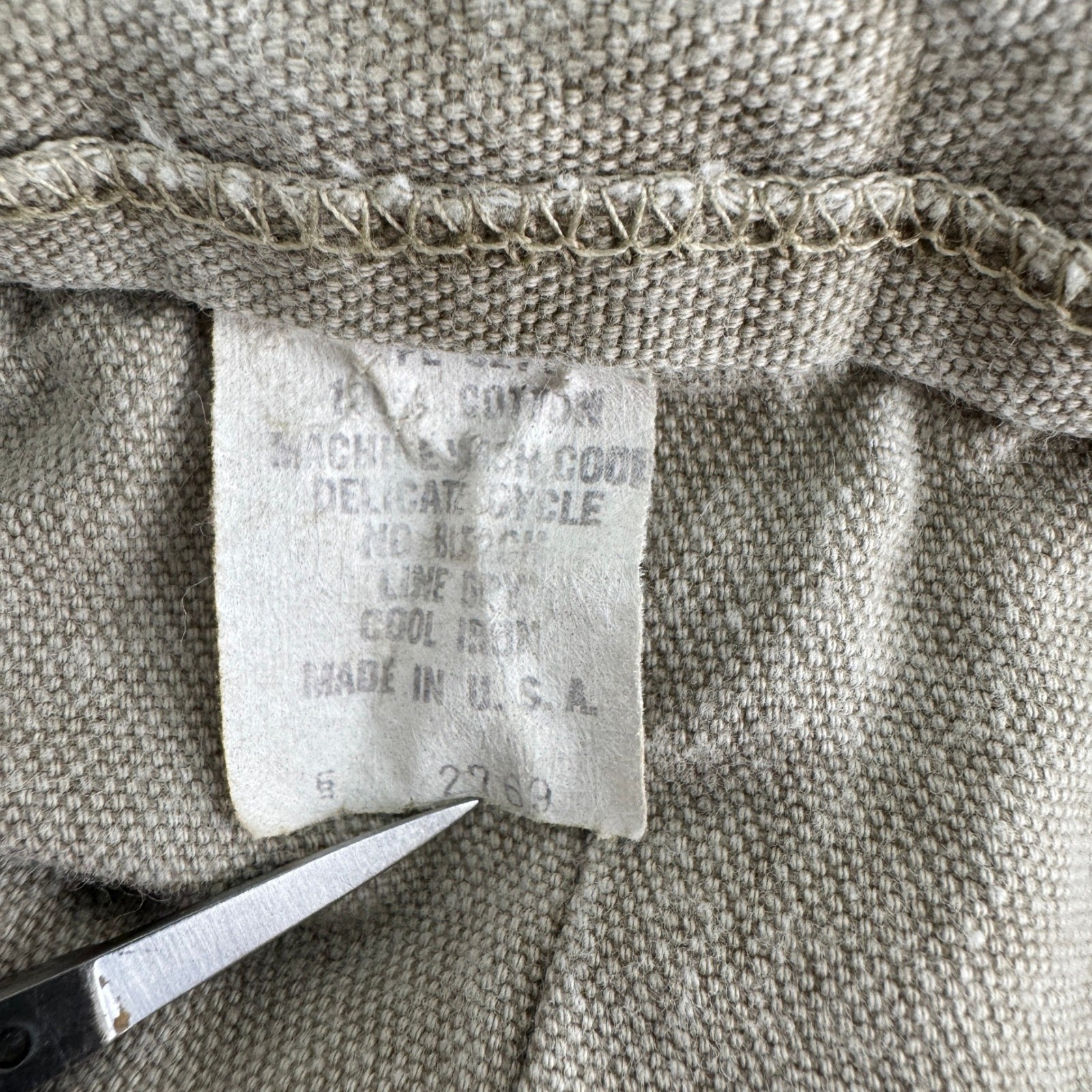 Vintage 90s High Waist Cotton Canvas Midi Skirt S Pleated Coastal Minimalist USA