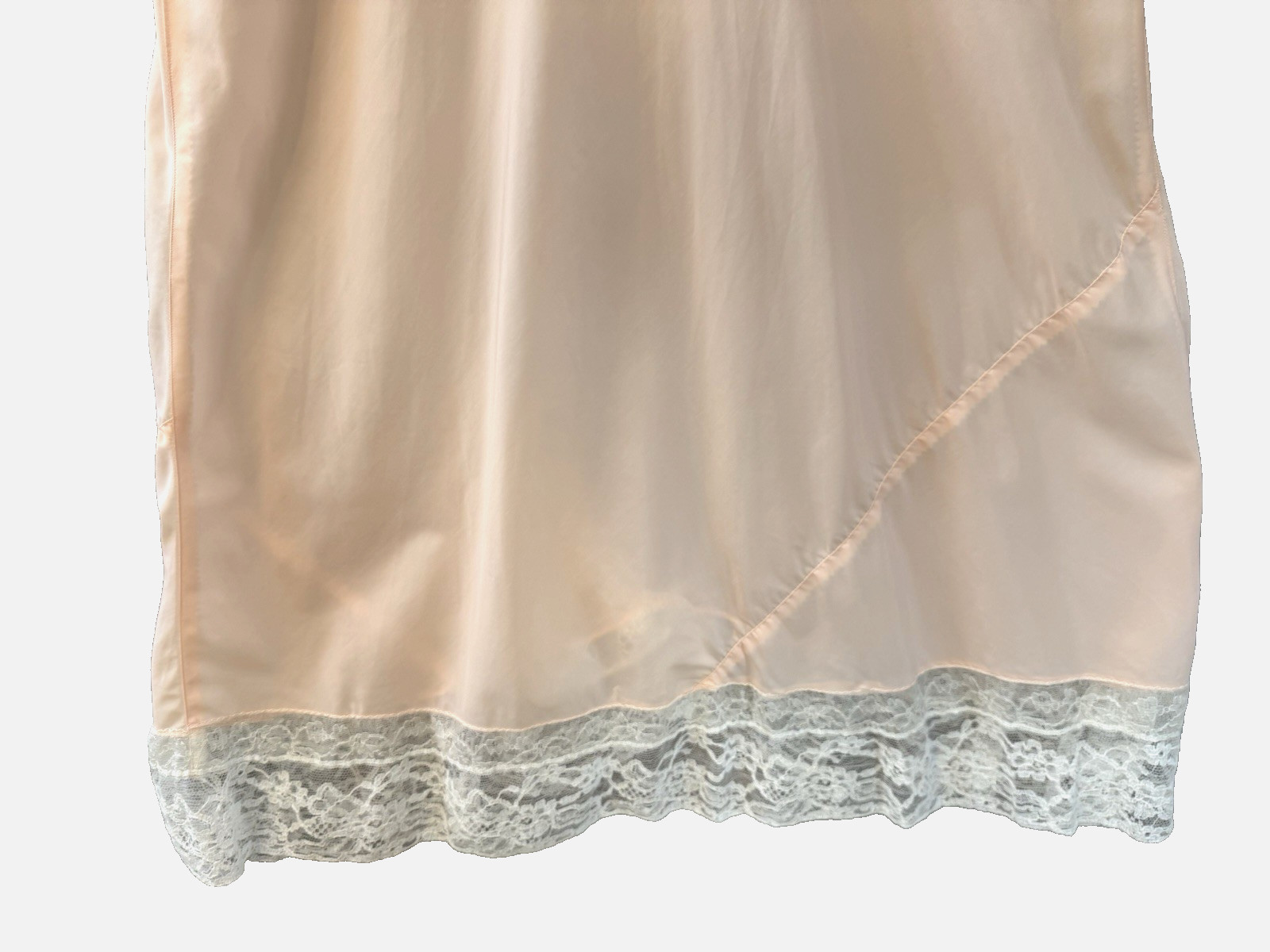 VTG Symphony Full Slip Dress Pink, Lace, Pink, Bust 36, Nylon Retro Sexy 1960’S