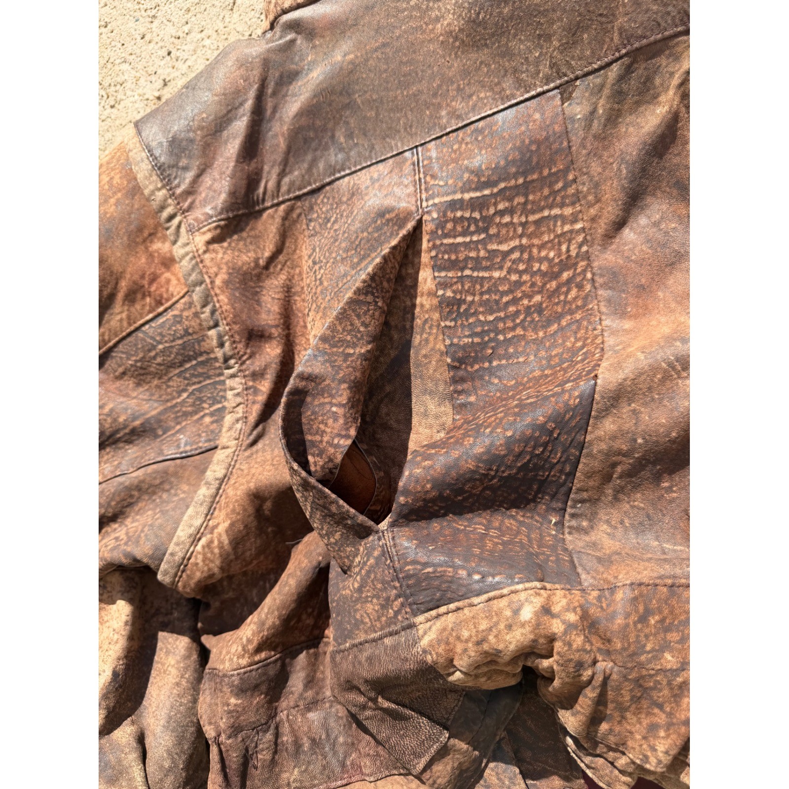 Vintage Distressed Lamb Leather Cropped Moto Jacket Women’s Small/Medium V8