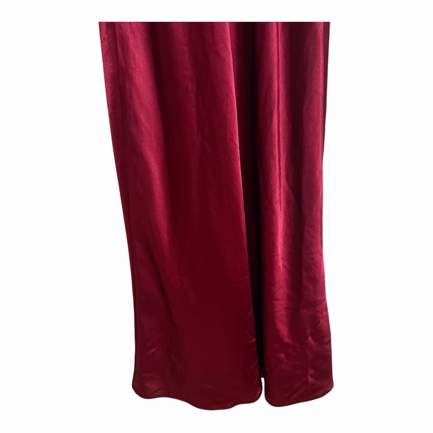 90s Vintage Victorias Secret Wine Red Lace Maxi Slip Dress Gold Label Large