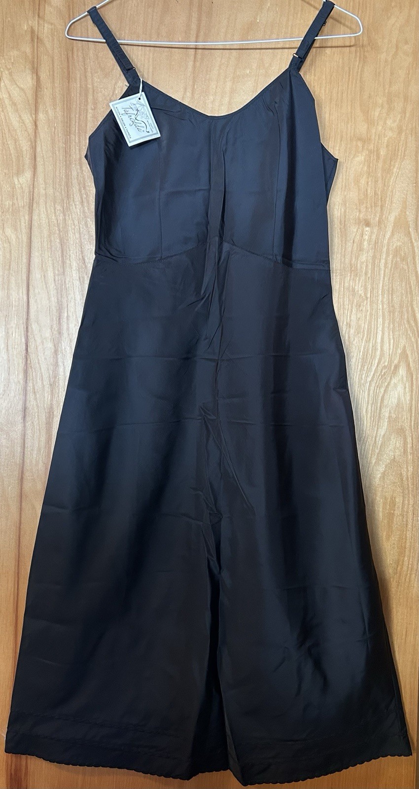 Tafredda Snip It Vtg Slip Lingerie Black 32 Nylon Orlon Taffeta NWT
