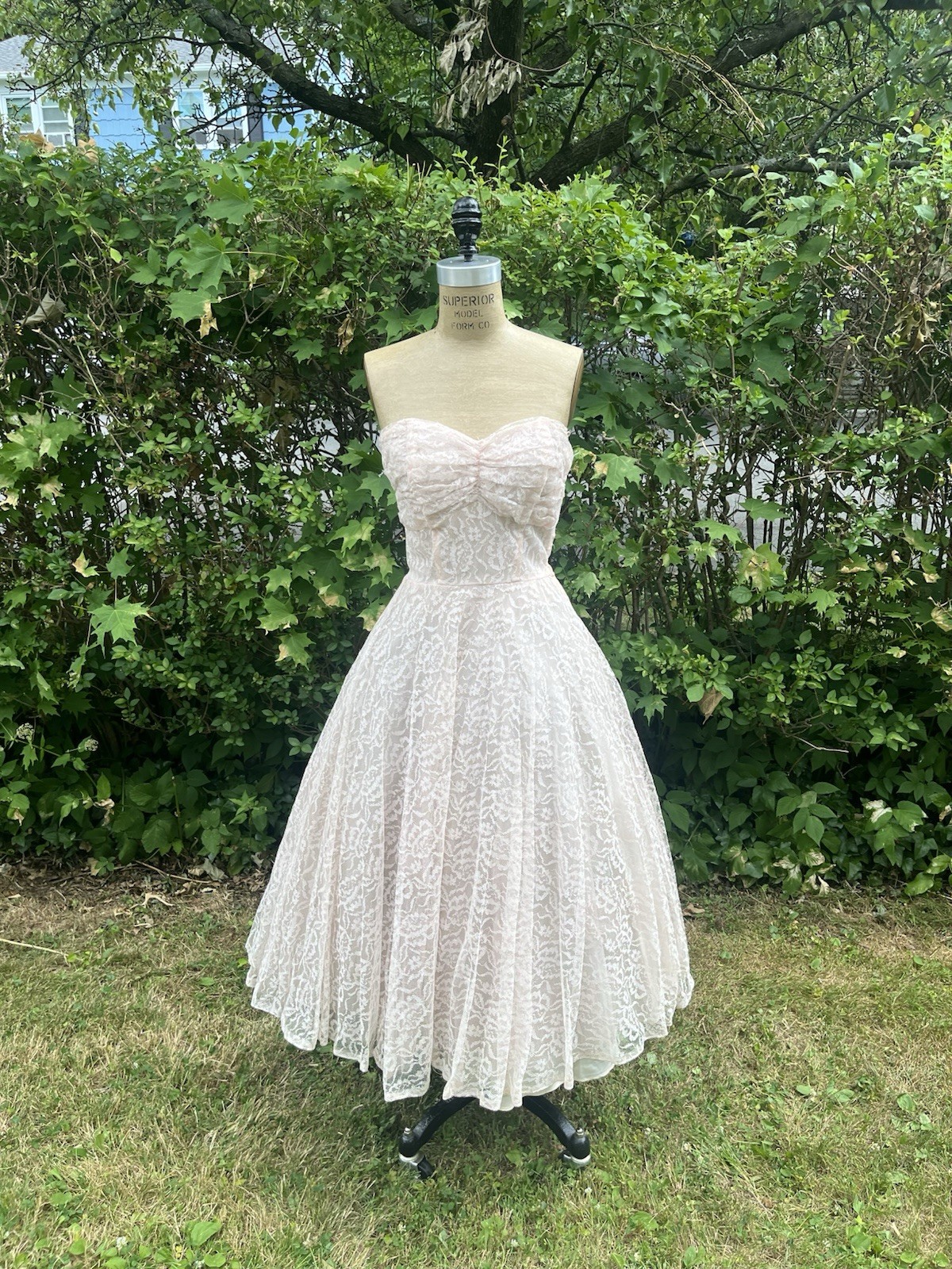 Vintage 1950 Pretty in Pink Prom Dress