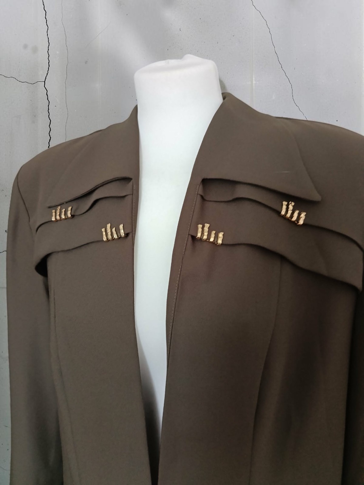 Joseph Ribkoff Canada Blazer Avant Garde Deconstructed Corpcore Lagenlook XL 44