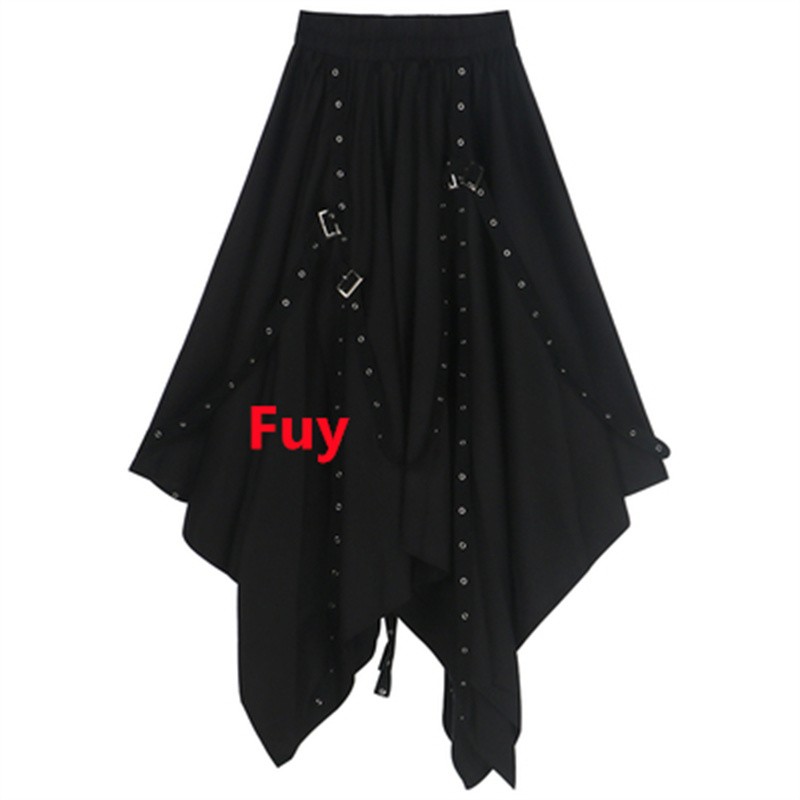 2025 Vintage Women’s Shirt Asymmetrical Yamamoto Dark-Style Maxi Dress Set