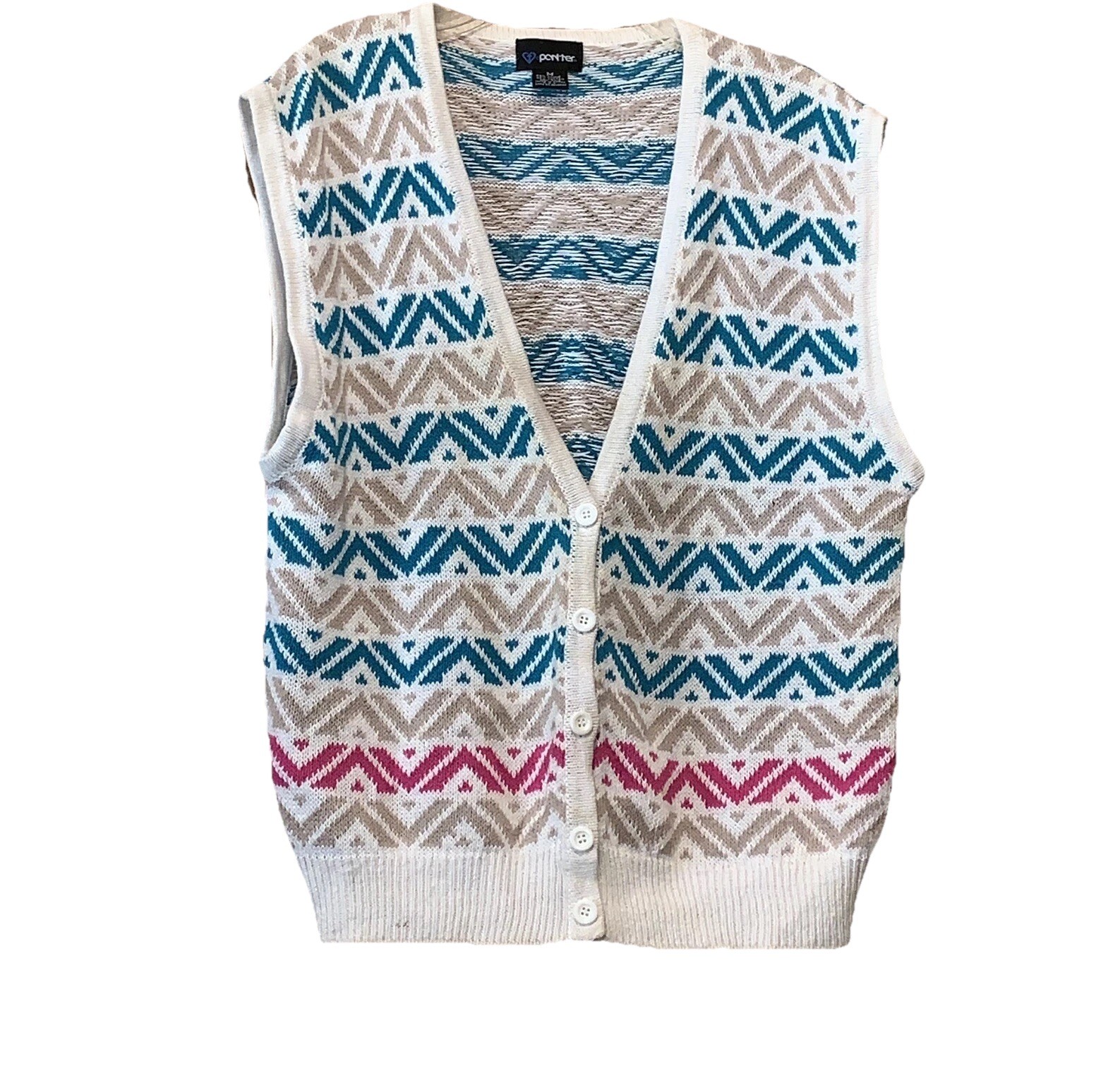 Vintage Sweater Vest Size Medium Panther Has Small Flaw E380