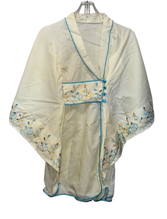 Vtg BLANCHE By Erika McGowan Kimono Style Embroidered Robe~NWT~Union Made MCM