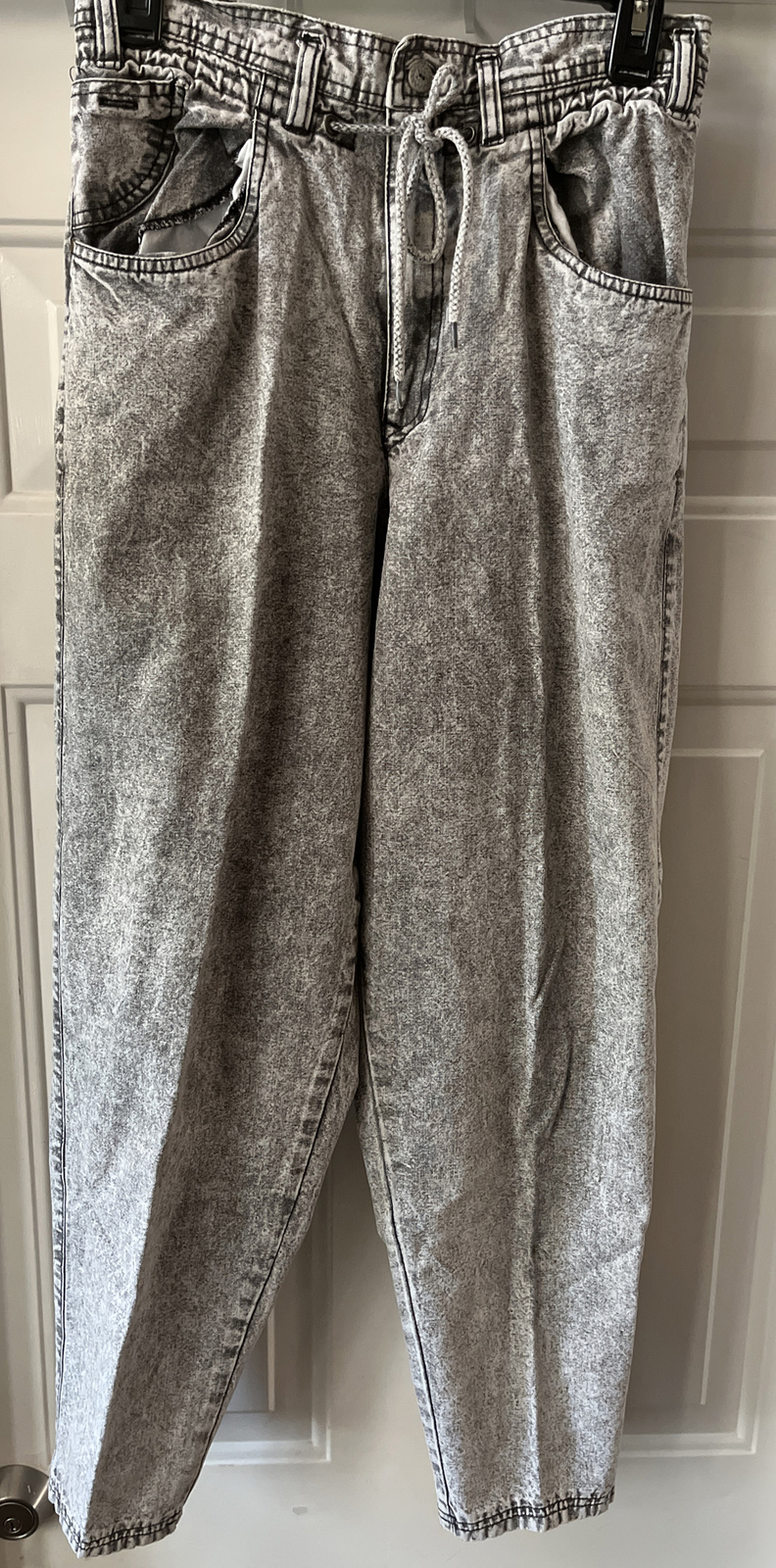 Vintage 80s Bugle Boy Acid Stonewash Loose Fit Baggy Mom Denim Jeans Size 5/6
