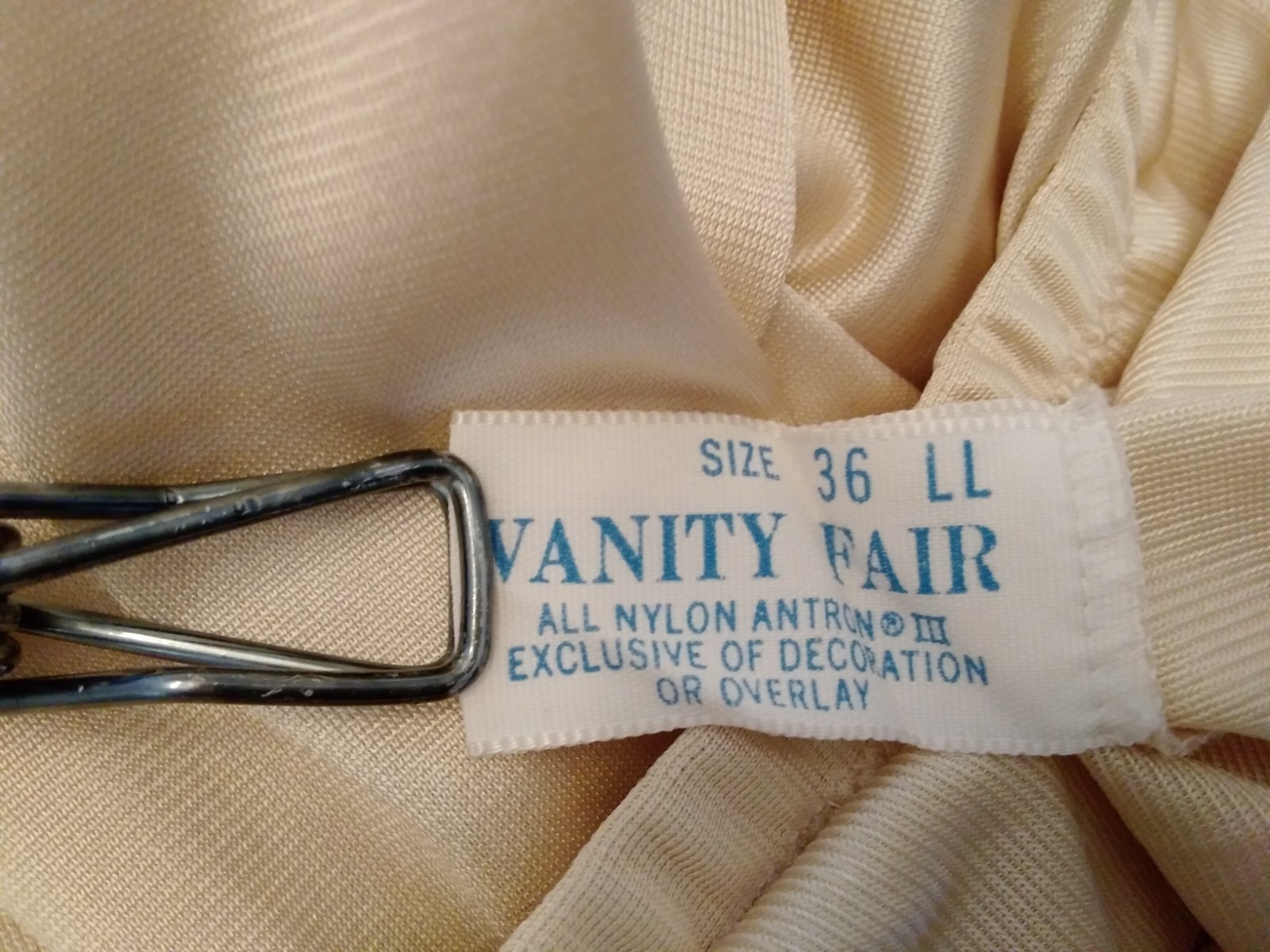 Vintage Vanity Fair Strapless Maxi Slip Size 36 100% Nylon Nude