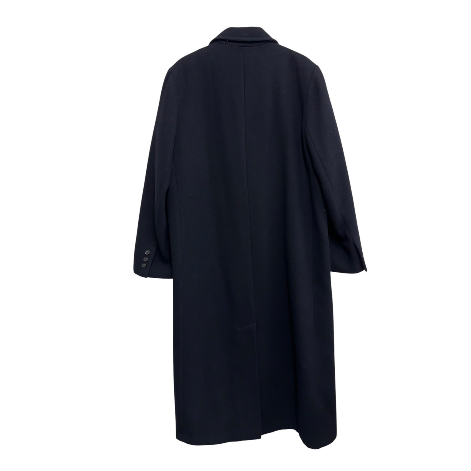 Vintage Stephanie Andrews 100% Wool Long Navy Coat 14 Double Breasted