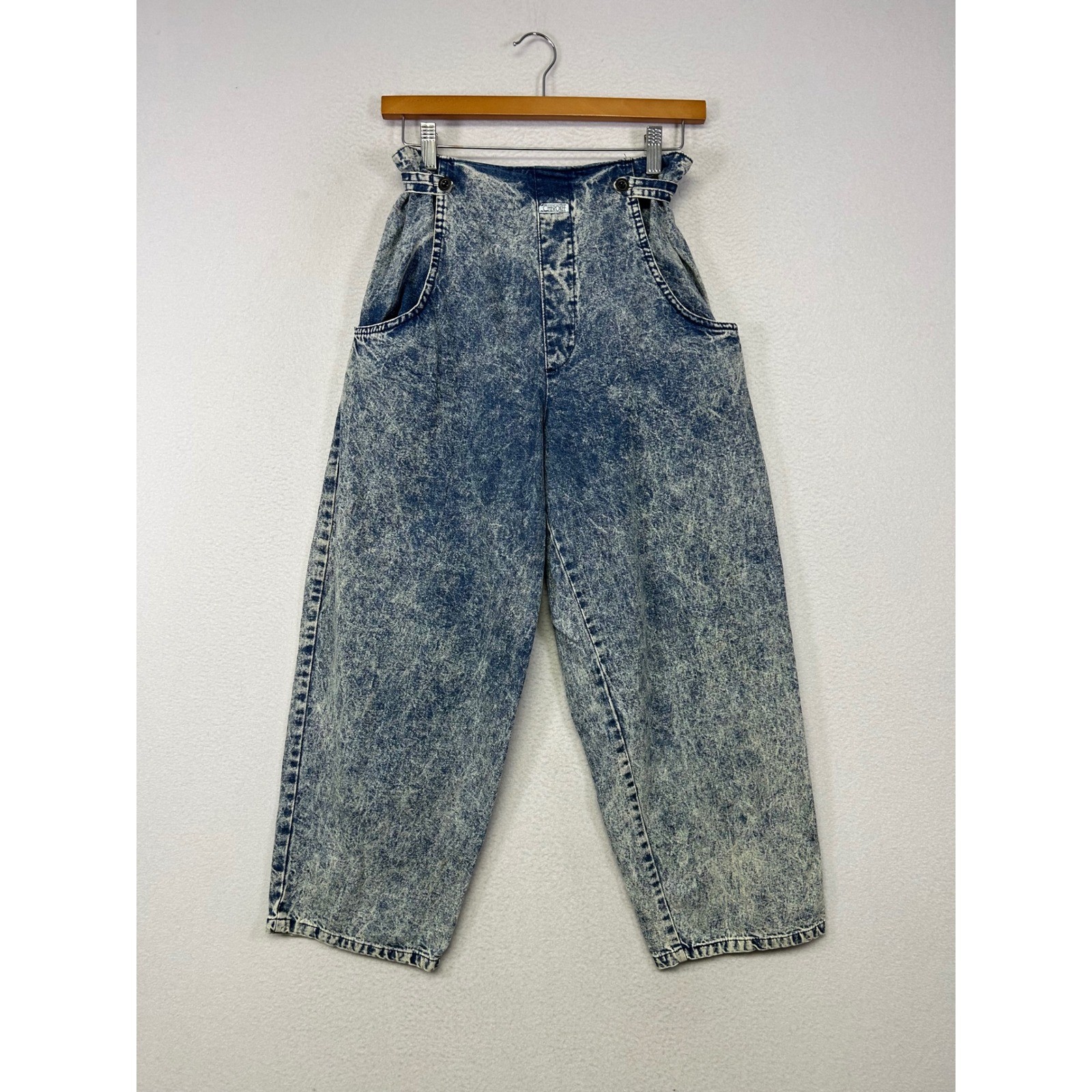 80s 90s Vintage Cherokee Women Size 5/24 Blue Acid Wash High Waist Mom Jeans USA