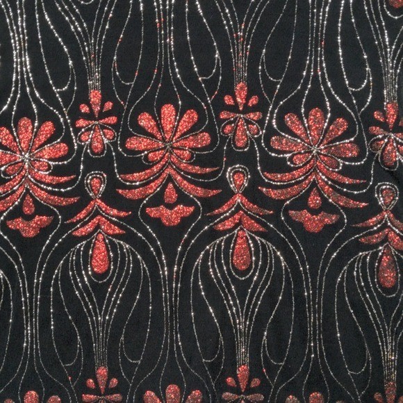 1849 Authentic Ranchwear Vtg Glitter Floral Whimsygoth Long Sleeve Western Shirt