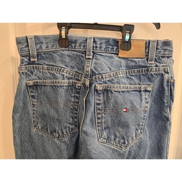 Vintage tommy Hilfiger blue denim jeans women size 6 Frayed Cuff 28 Inseam