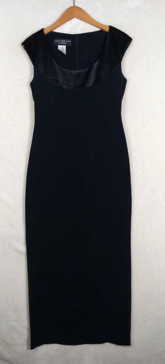 VTG 80/90s Jones NY Evening Cocktail Gown 4 Maxi Elegant Holidays Minimalist