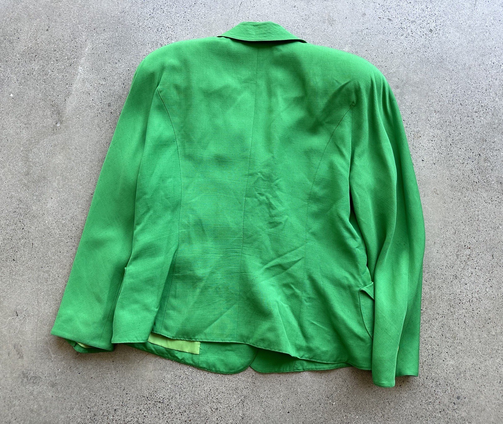 Vintage PSI Couture Green Saint Patricks Blazer & Skirt Set Sz 14 Union Made USA