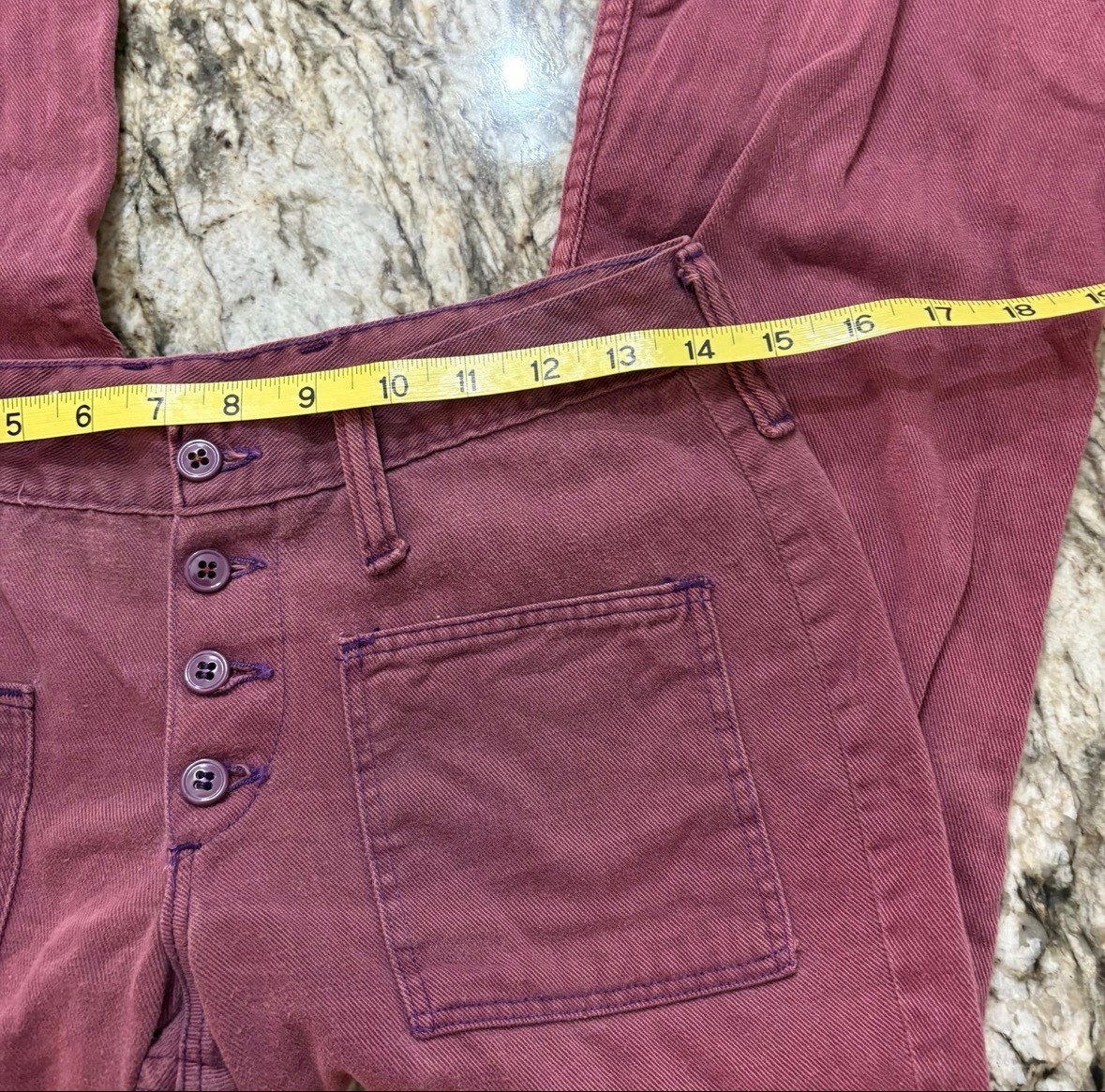 Vintage 1960s Wrangler Flare Leg Pants Corduroy 28” waist