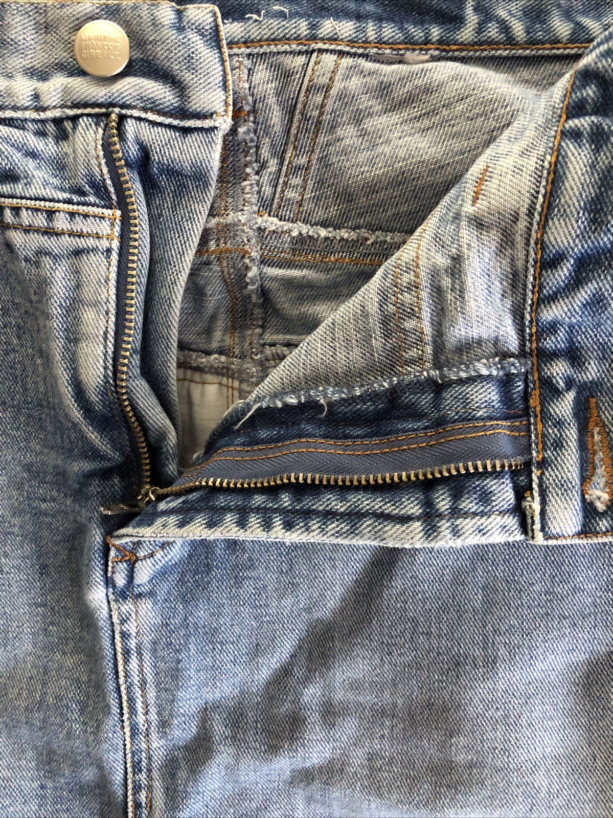 Vintage Marithe Francois Girbaud 100% Cotton Denim Skirt 28” Waist