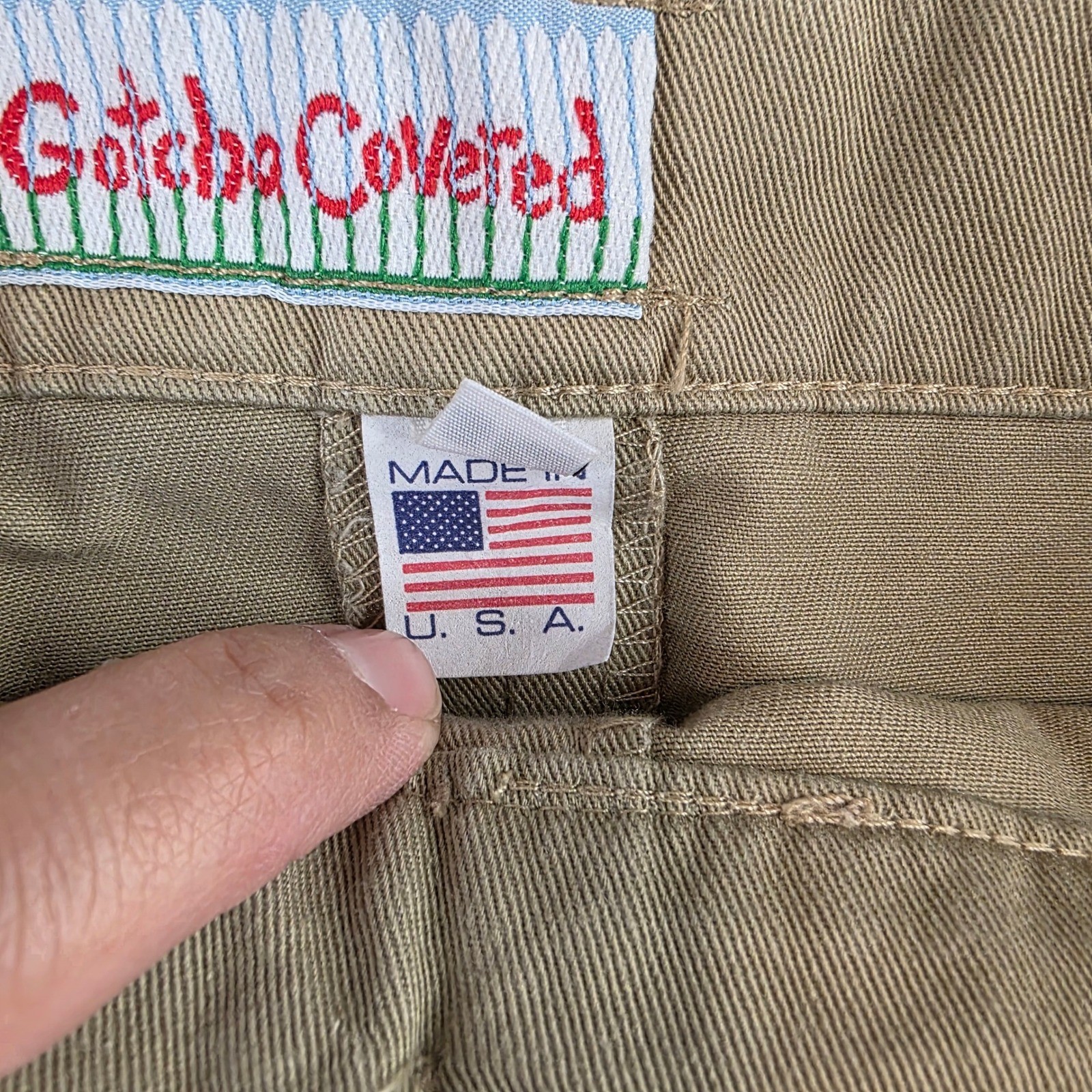 Gotcha Covered Maxi Skirt 30″ Waist Khaki Button Front Pleated Cotton Twill USA