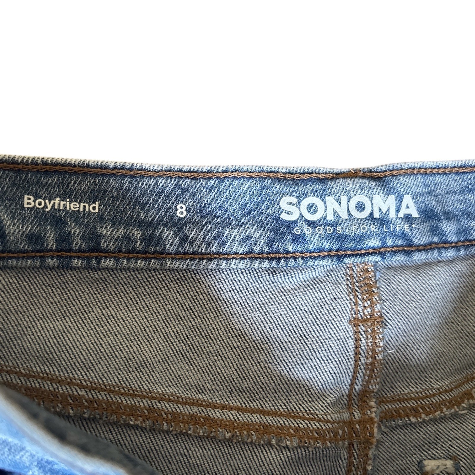 Patchwork Boyfriend Jeans Size 8 Sonoma Boho 70s