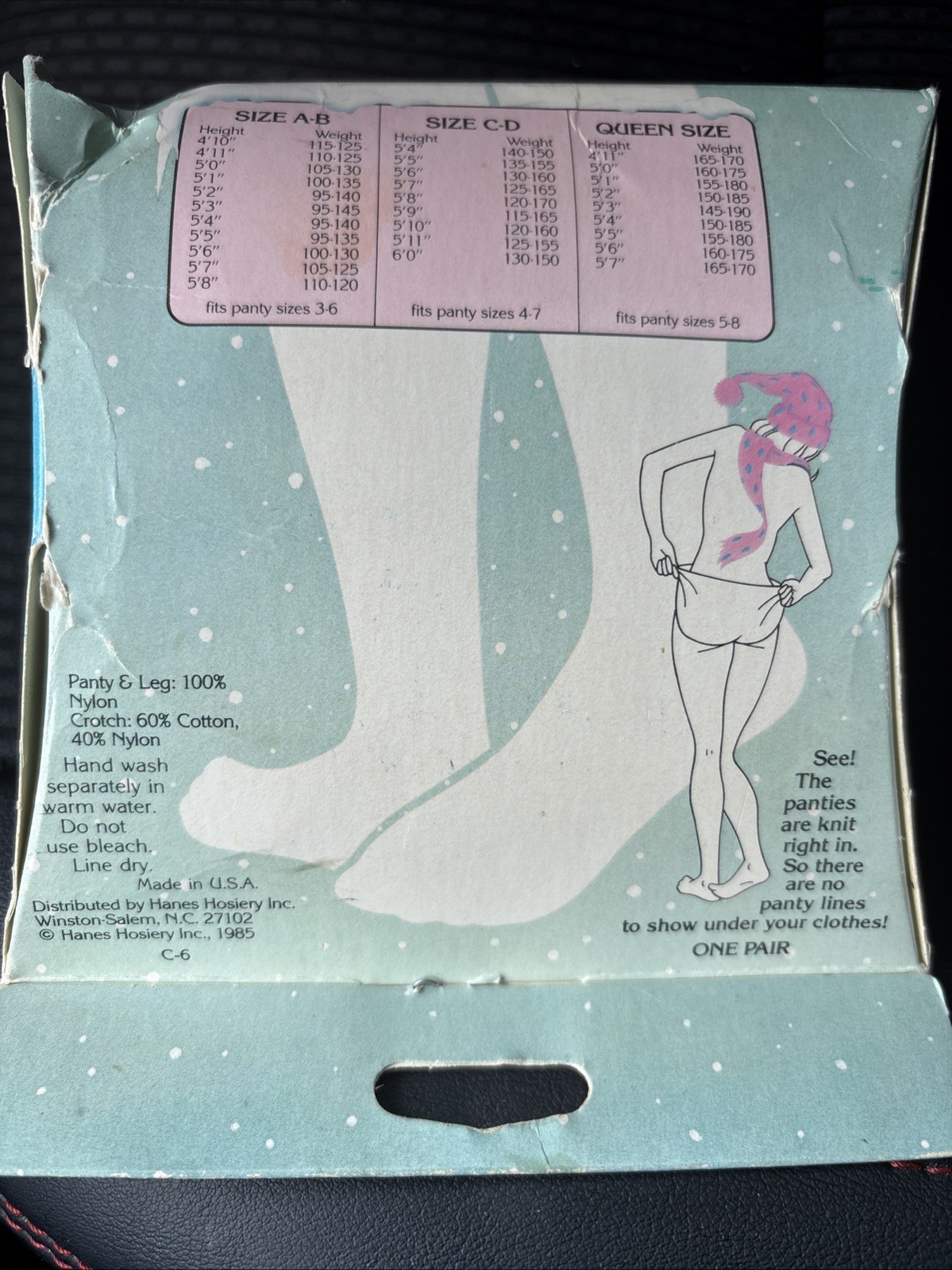 Winteralls Pantyhose Gray Size C-D Style 380 Cozy NIB Box Slightly Damage