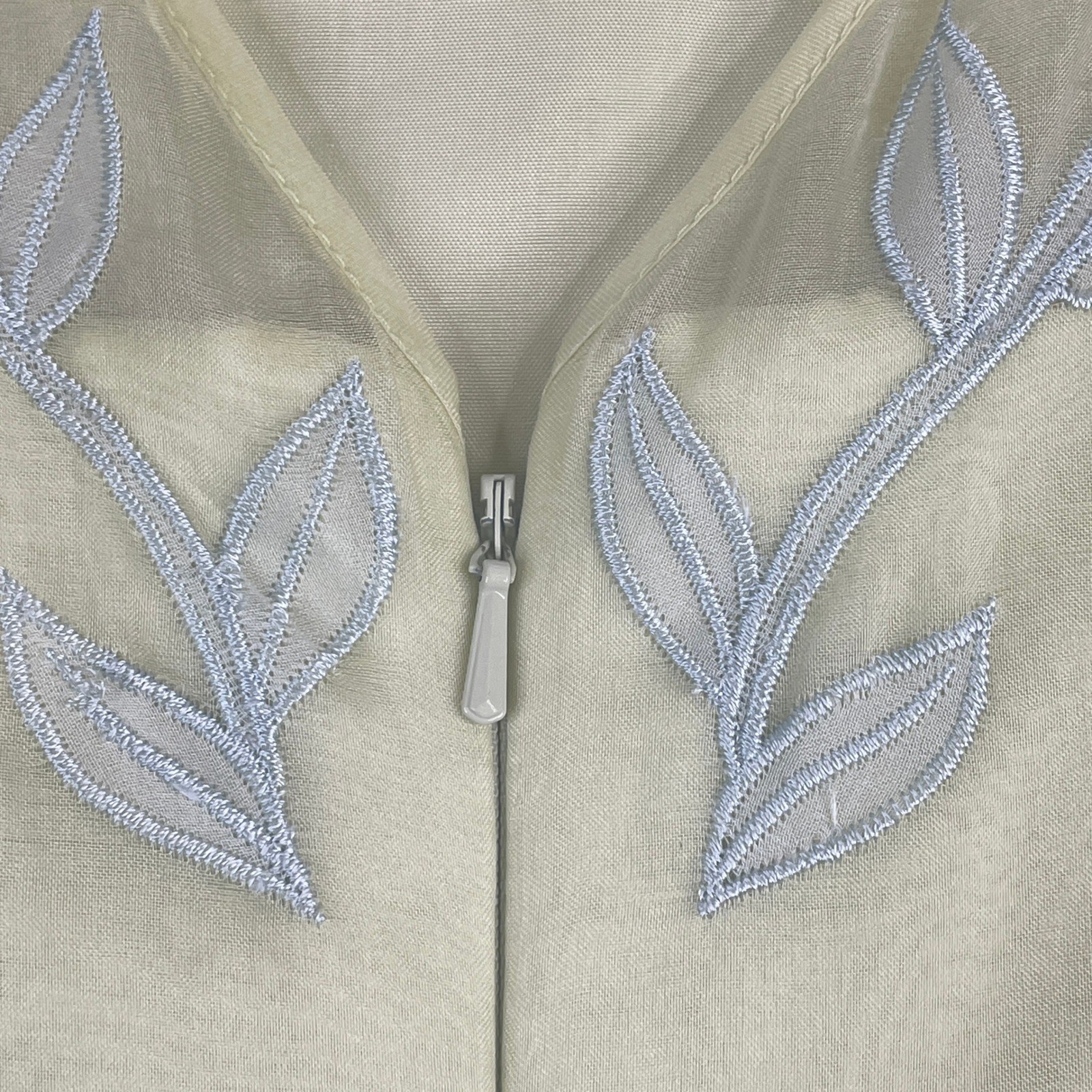 Vintage Watters & Watters Silk Tea Party Dress 10 Ethereal Embroidered Cocktail