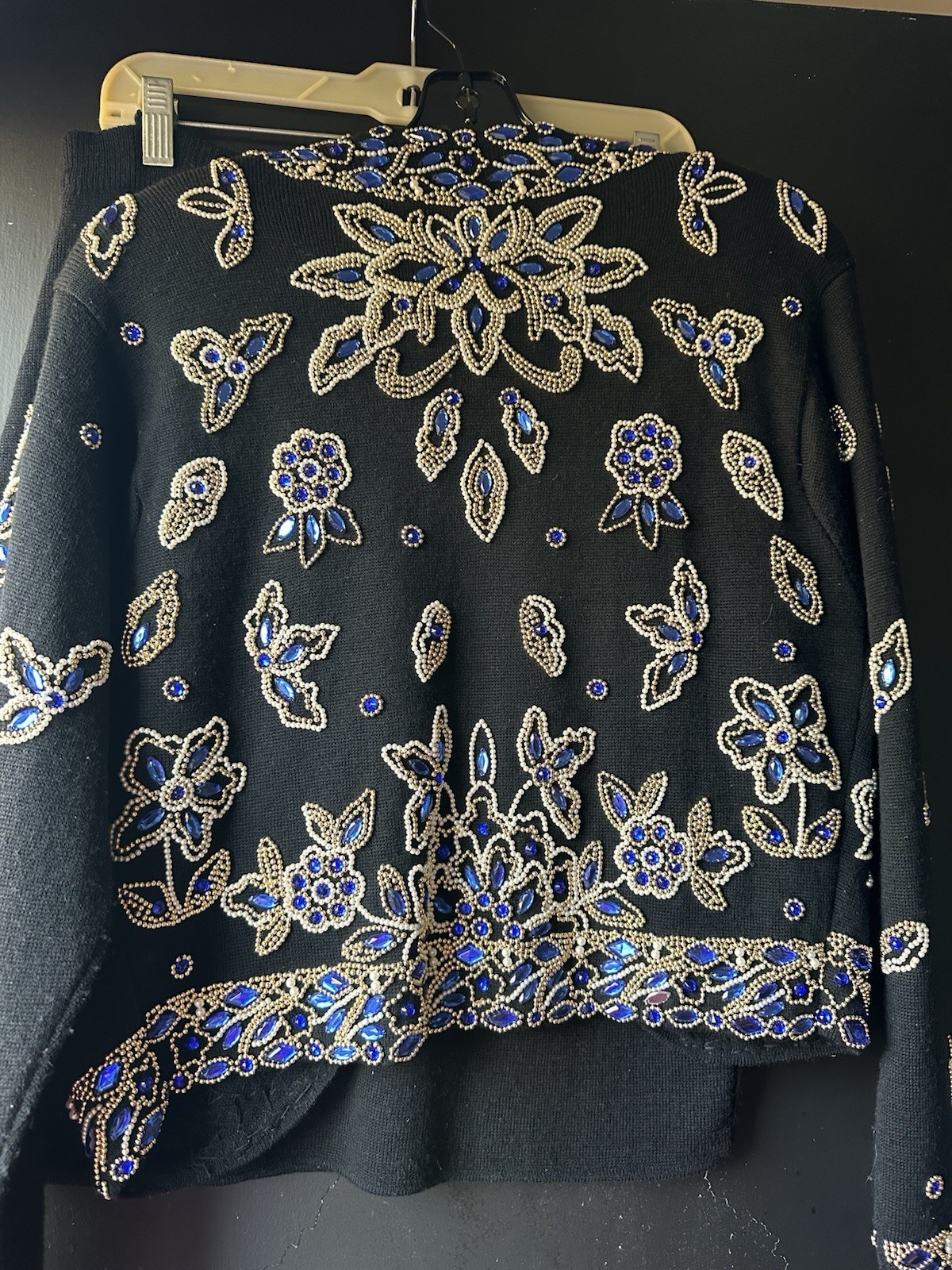 Vintage 1990s Alinoral Embellished Cardigan (Large) and Skirt (Medium) Set – GUC
