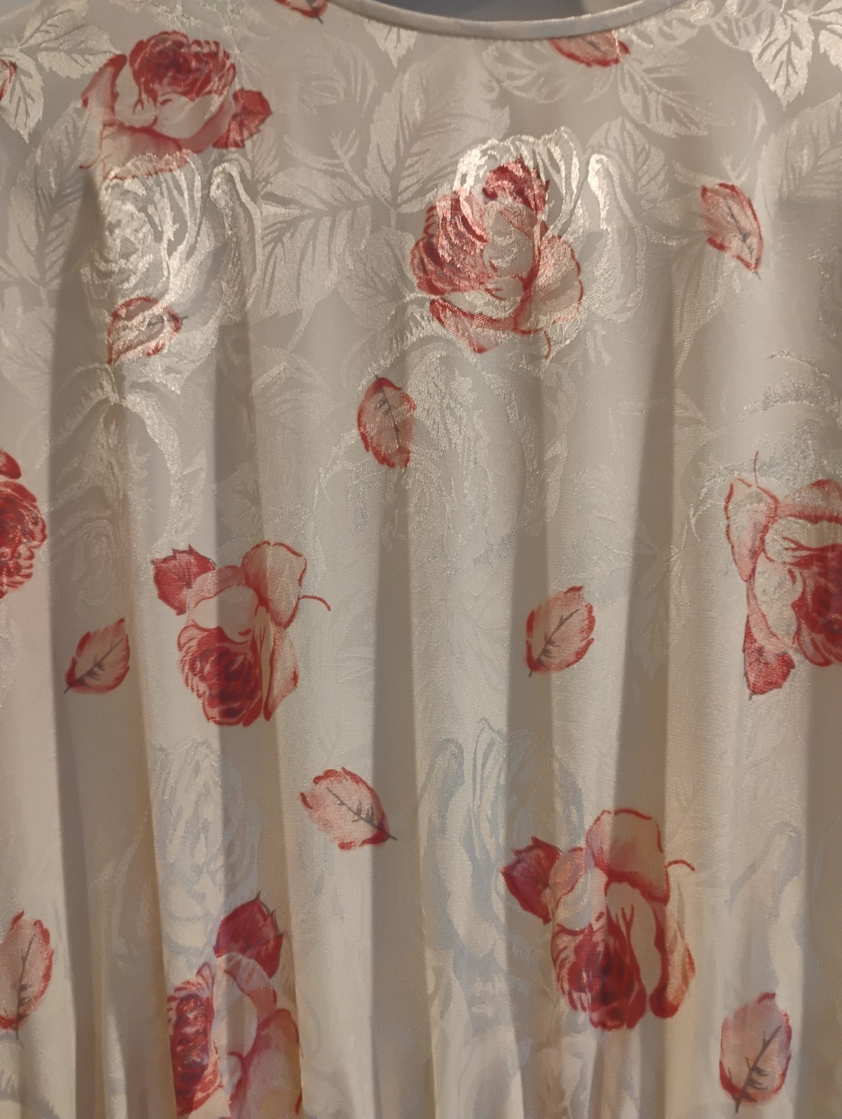 Vintage Mavinette Women’s Dress Size 8 Roses Cinched Waist Pleated Skirt 1980s