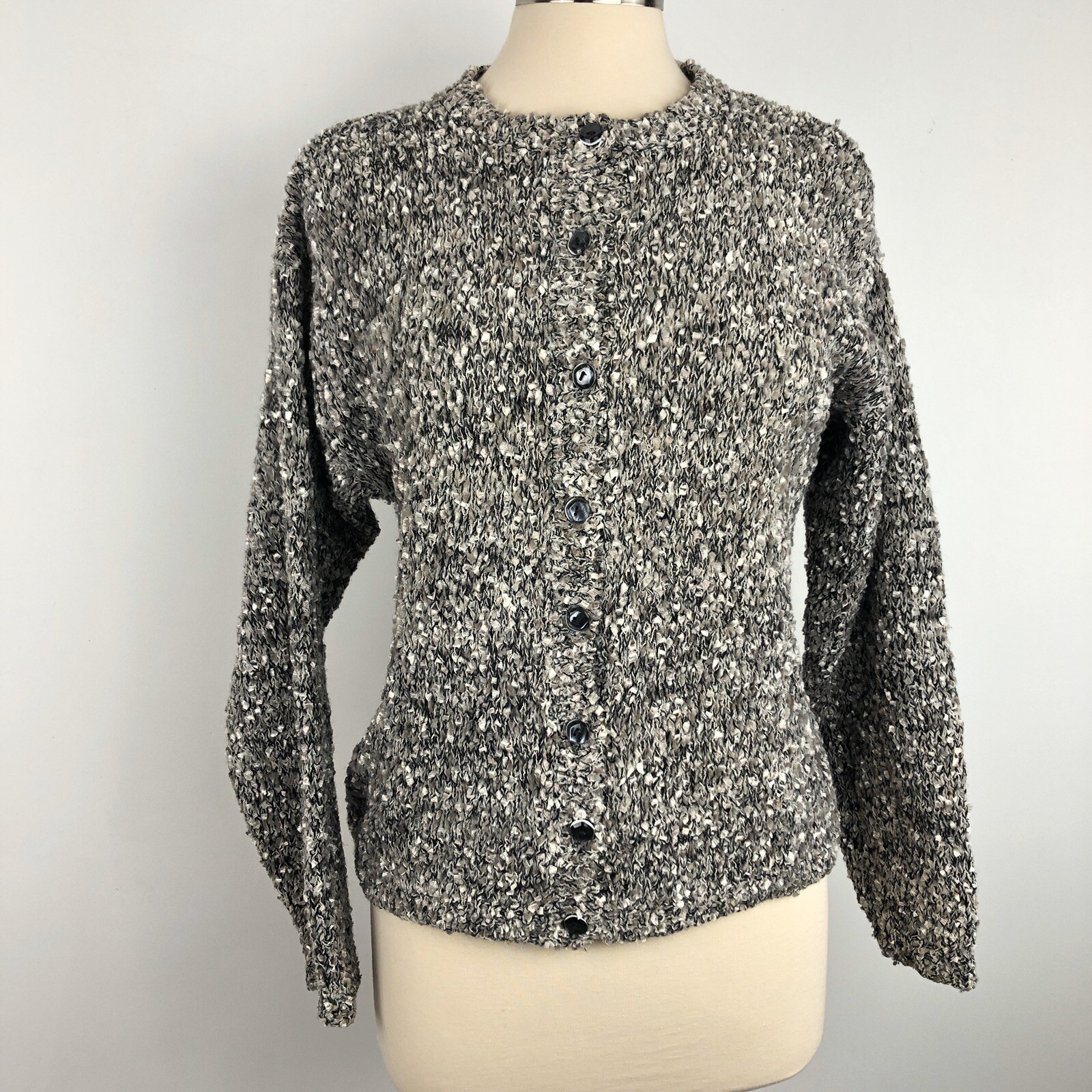 Women’s Vintage S Portraits by Northern Isles Angora Wool Cardigan Sweater AF3