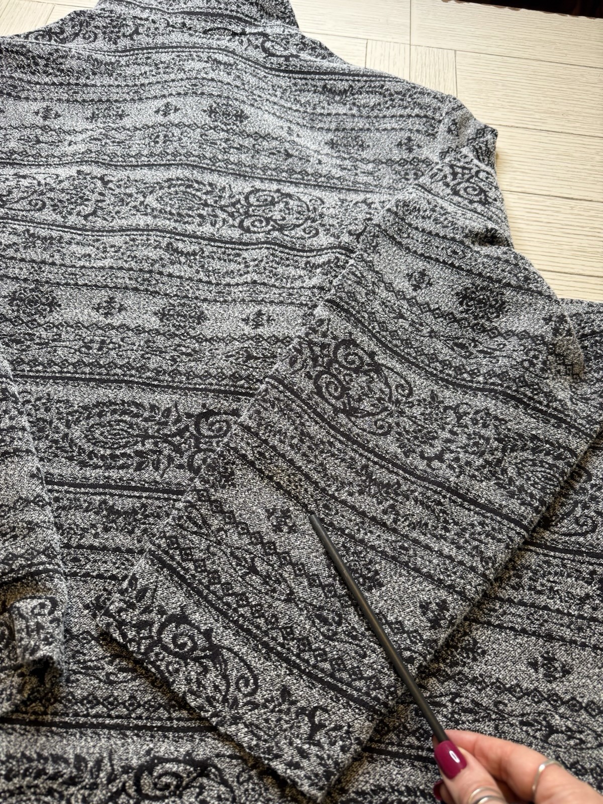 90s Fashion Bug Aztec Jacket Tapestry Southwestern Geometric VTG Blk & Gray 4XL