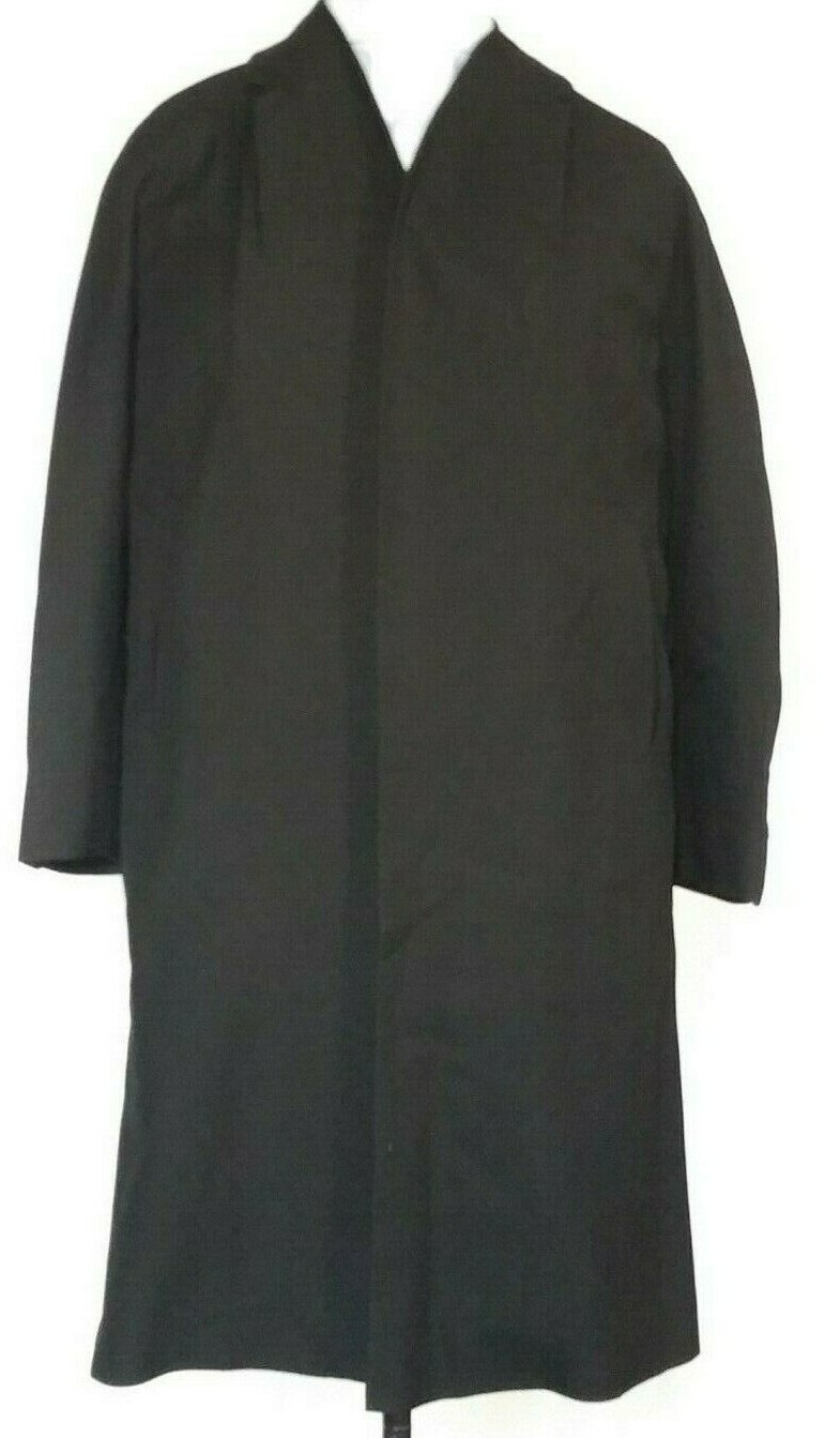 XL 1940s Black Wool Coat by Rothmoor Wide Sleeve Swing Coat US Made Size 14 VTG