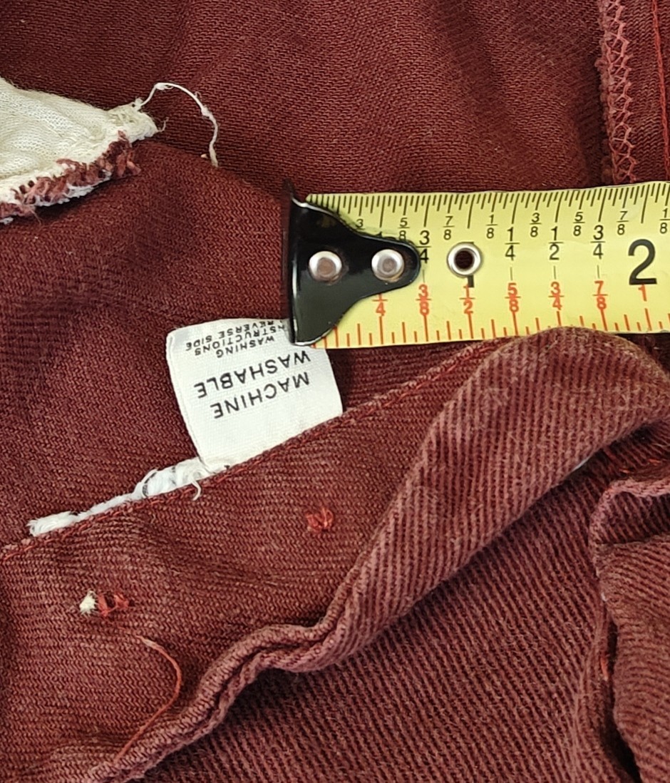 VTG 1970s Original Burgundy Five Button Fly Juniors Girls Bell Bottoms 26 X 28.5