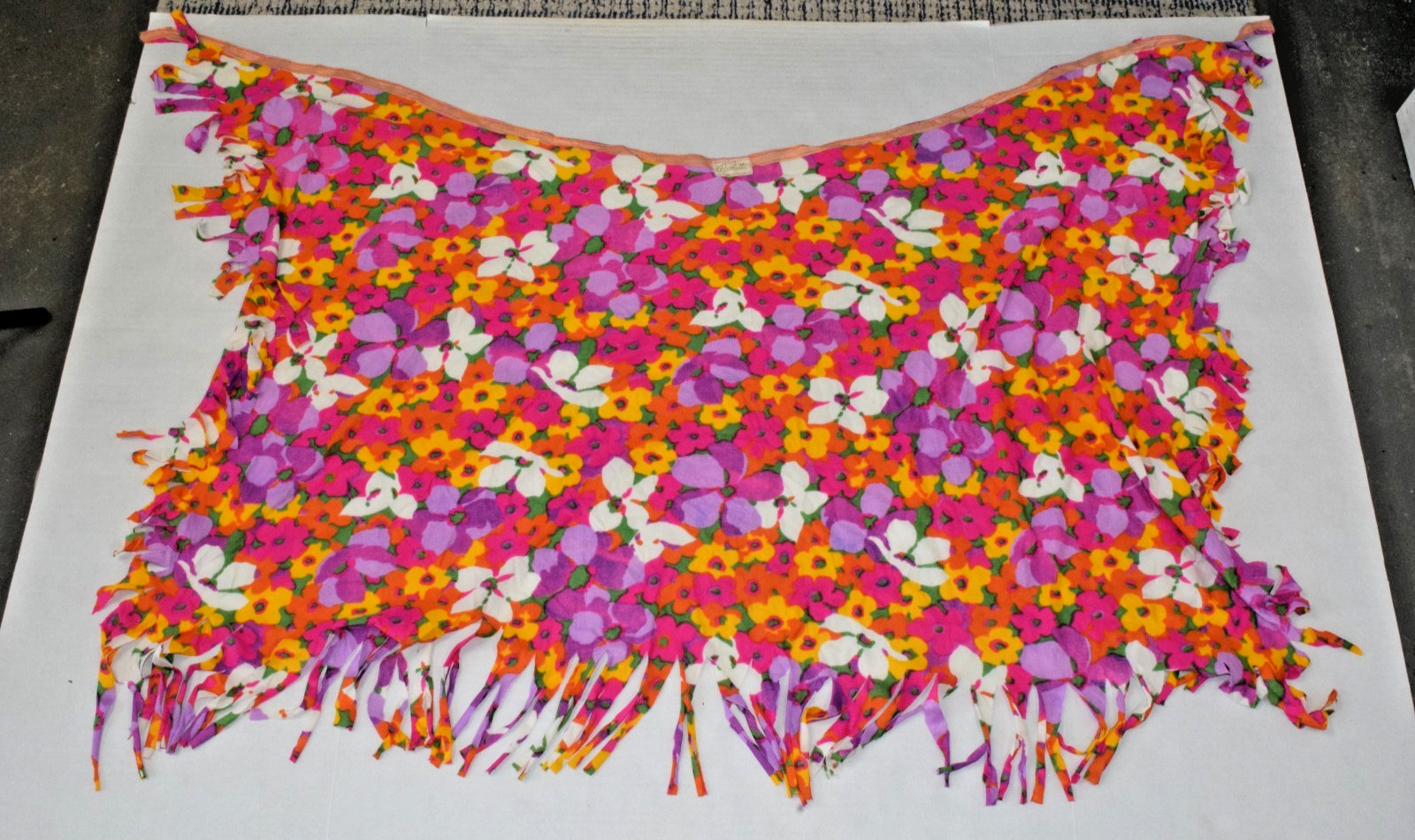 Vintage Shoulder Shawl And Bandeau Wrap Set Paulette 50s Tropical Swimwear