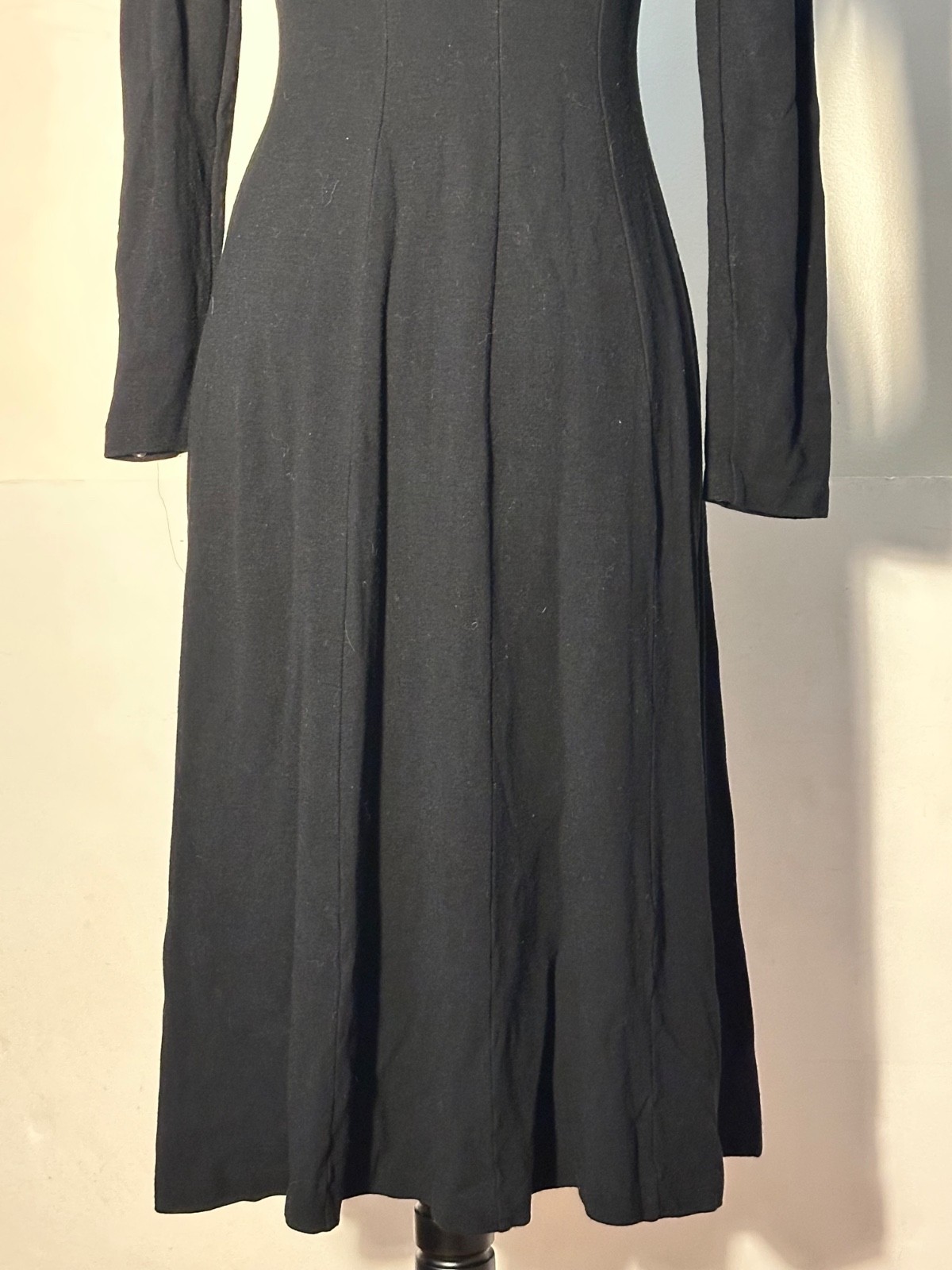 STUNNING Vintage 1960s NORMA KAMALI Dress Black Midi Med/Sm Japan VGUC