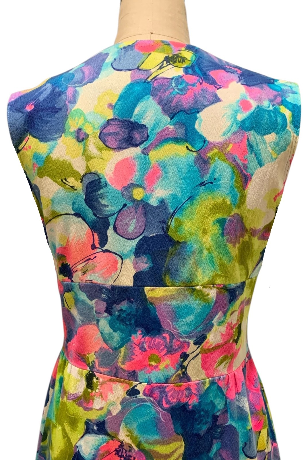 LIBERTY CIRCLE Vintage 60s Women’s Sleeveless Hawaiian Print Maxi Dress – Sz M