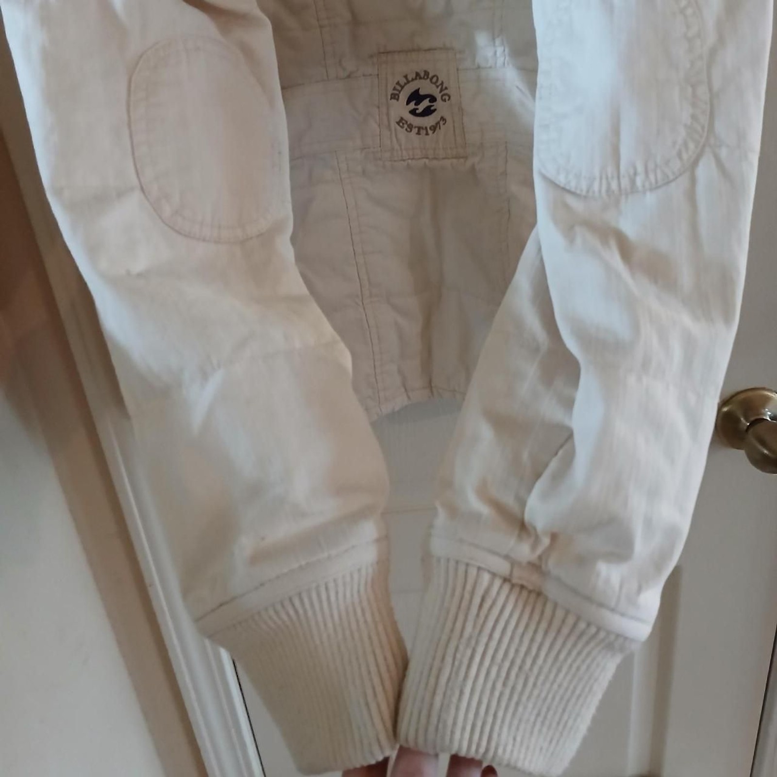 Y2K Vintage Cream Billabong Utility Jacket w hood XL Skater Grunge Gorpcore