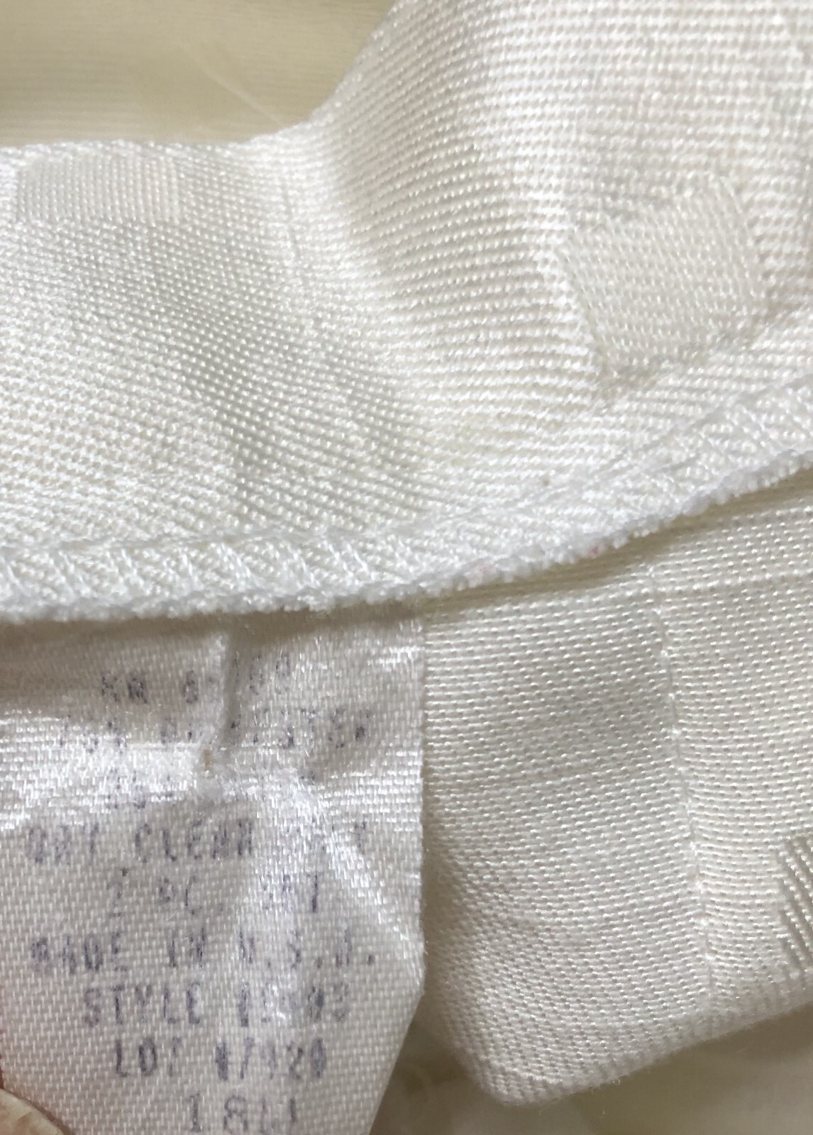 Vintage Chad Stevens Ltd Skirt Suit Ivory Cream Jacquard Mother of Pearl Plus 18
