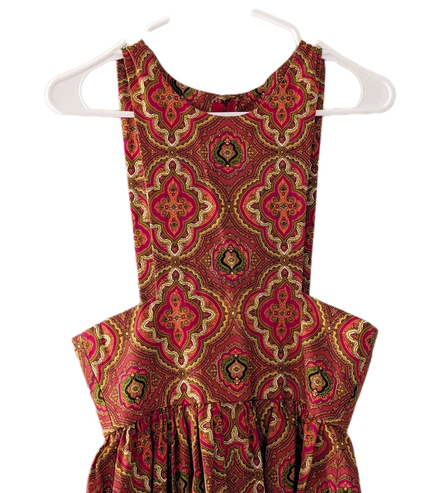 Vintage 1970s With Original Label „Handmade By Linda” Pinafore Long Dress